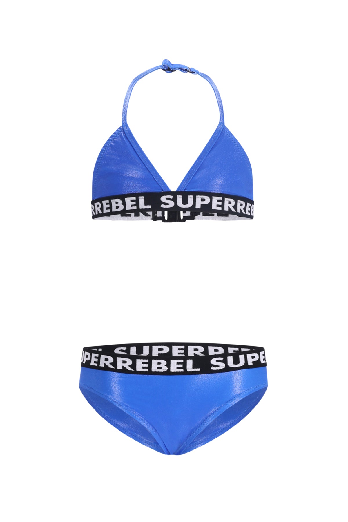 Isla Triangle Bikini Metallic Blue