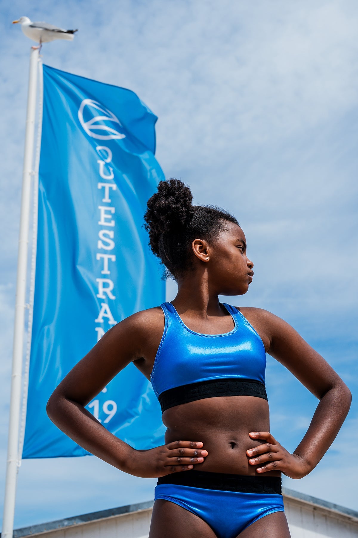 Carmel Tanktop Bikini Metallic Blue