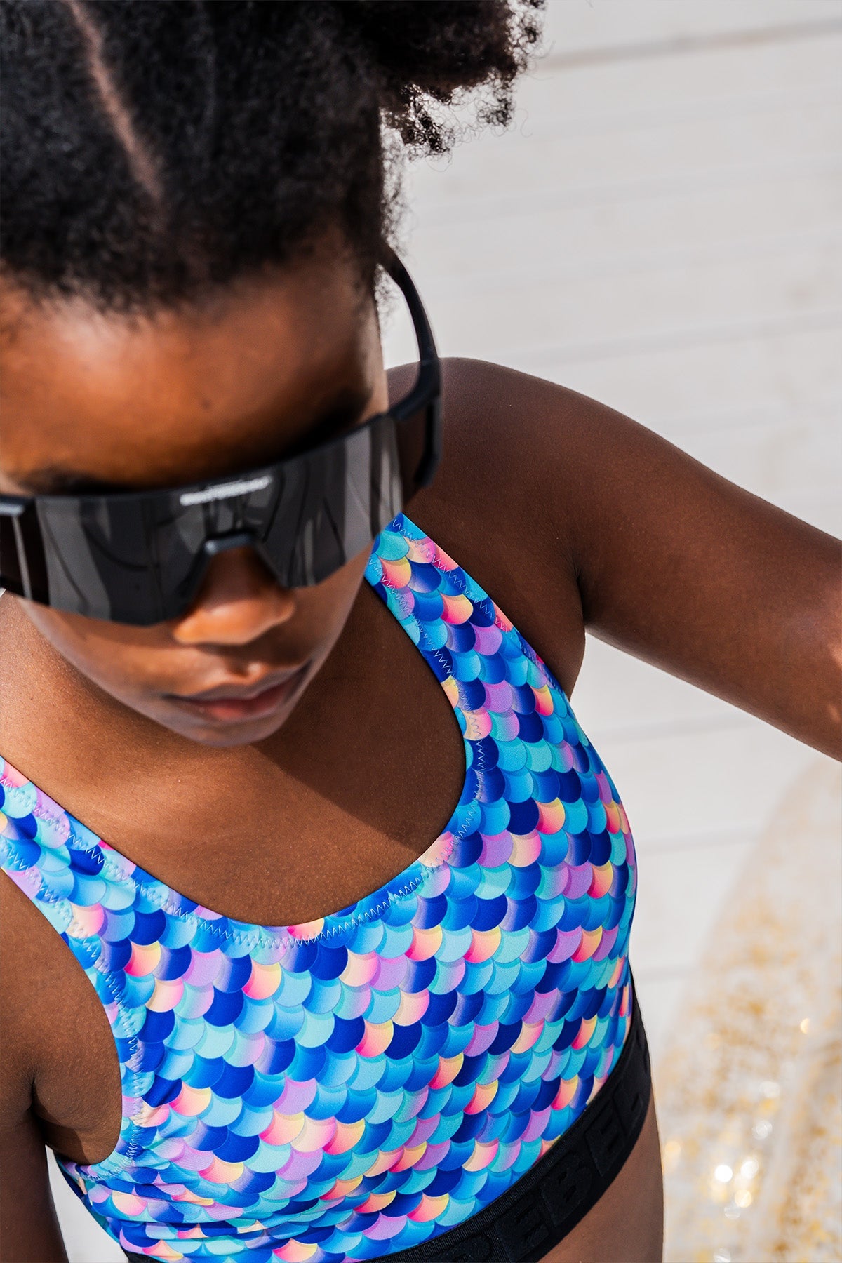 Carmel Tanktop Bikini Mermaid Alloverprint Blue