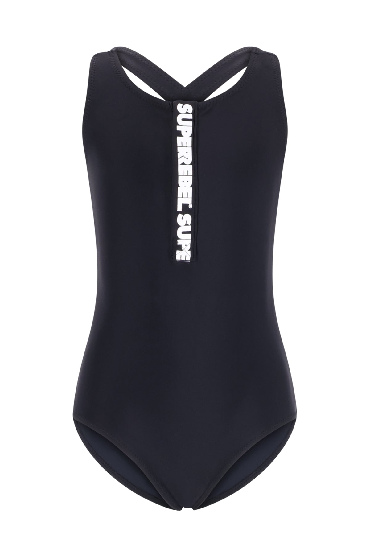 Paradise Bathingsuit with SuperRebel placket Black