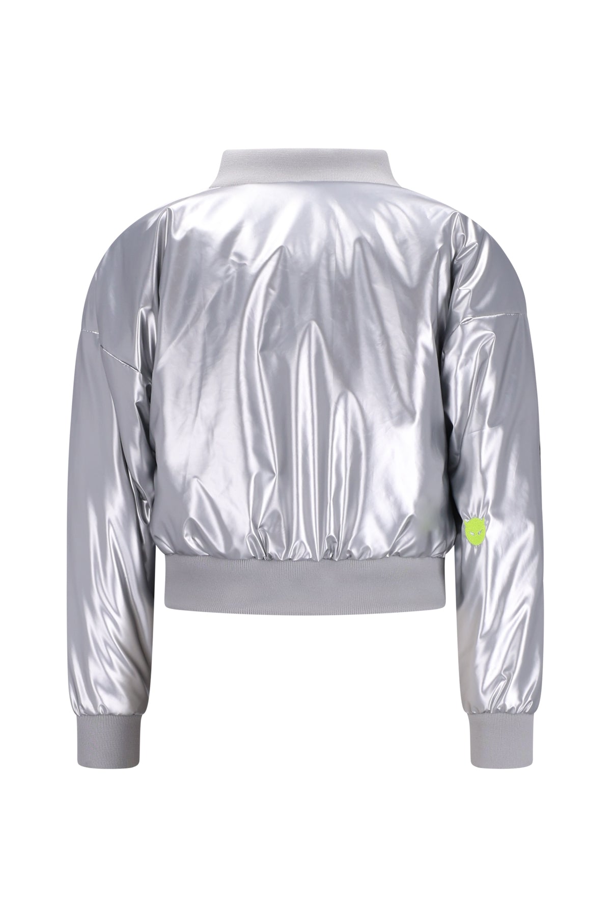 Bomber Summer Jacket Metallic Silver