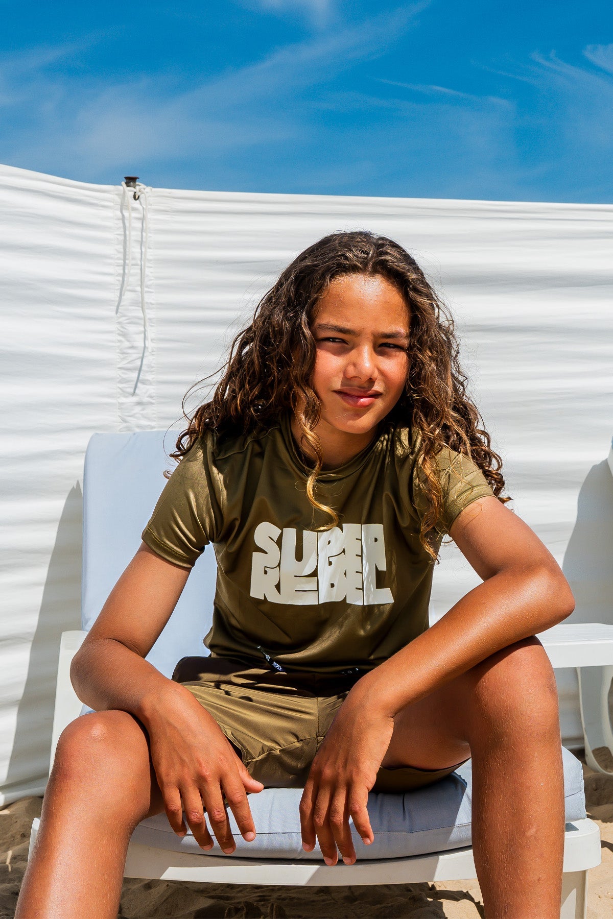 Surfer Swim T-Shirt Olive Green