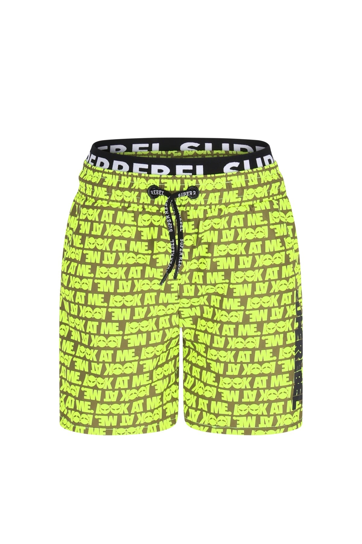 Bay Swim Short Look at Me Alloverprint Army Green