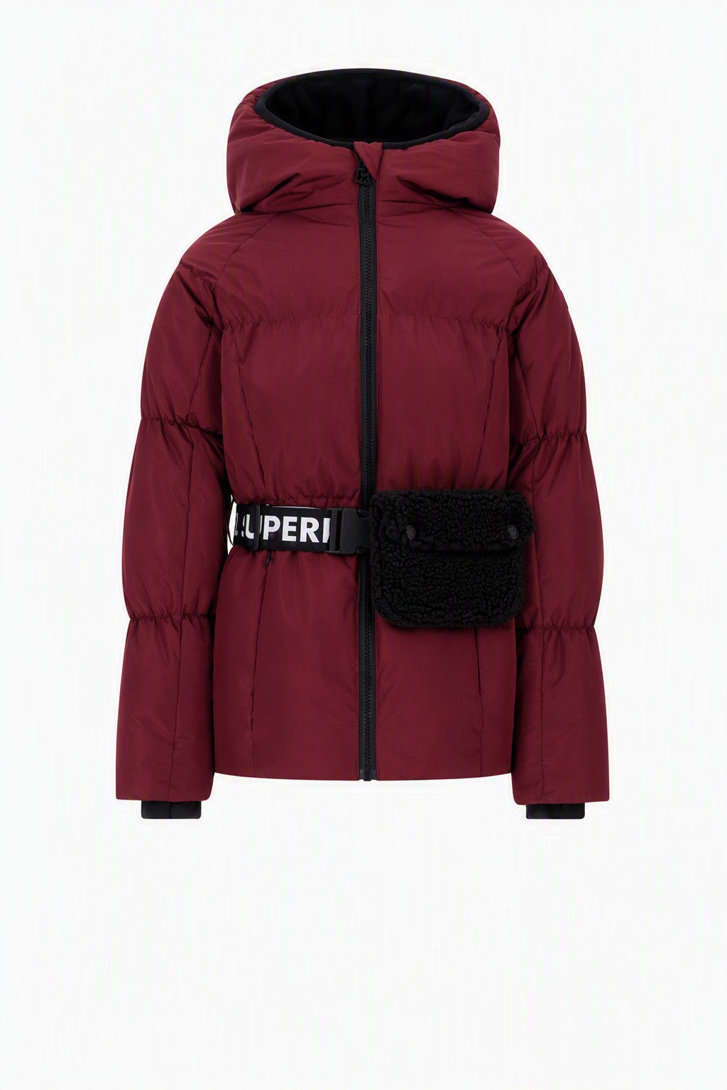SuperRebel PUFF ski-jas met capuchon bordeaux