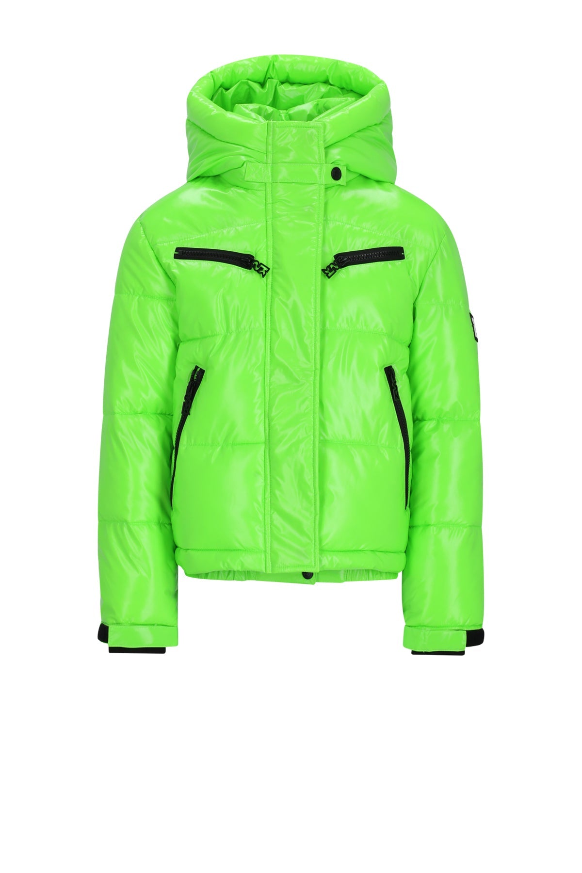 SPICY Metallic Hooded Ski Jacket Fluogreen