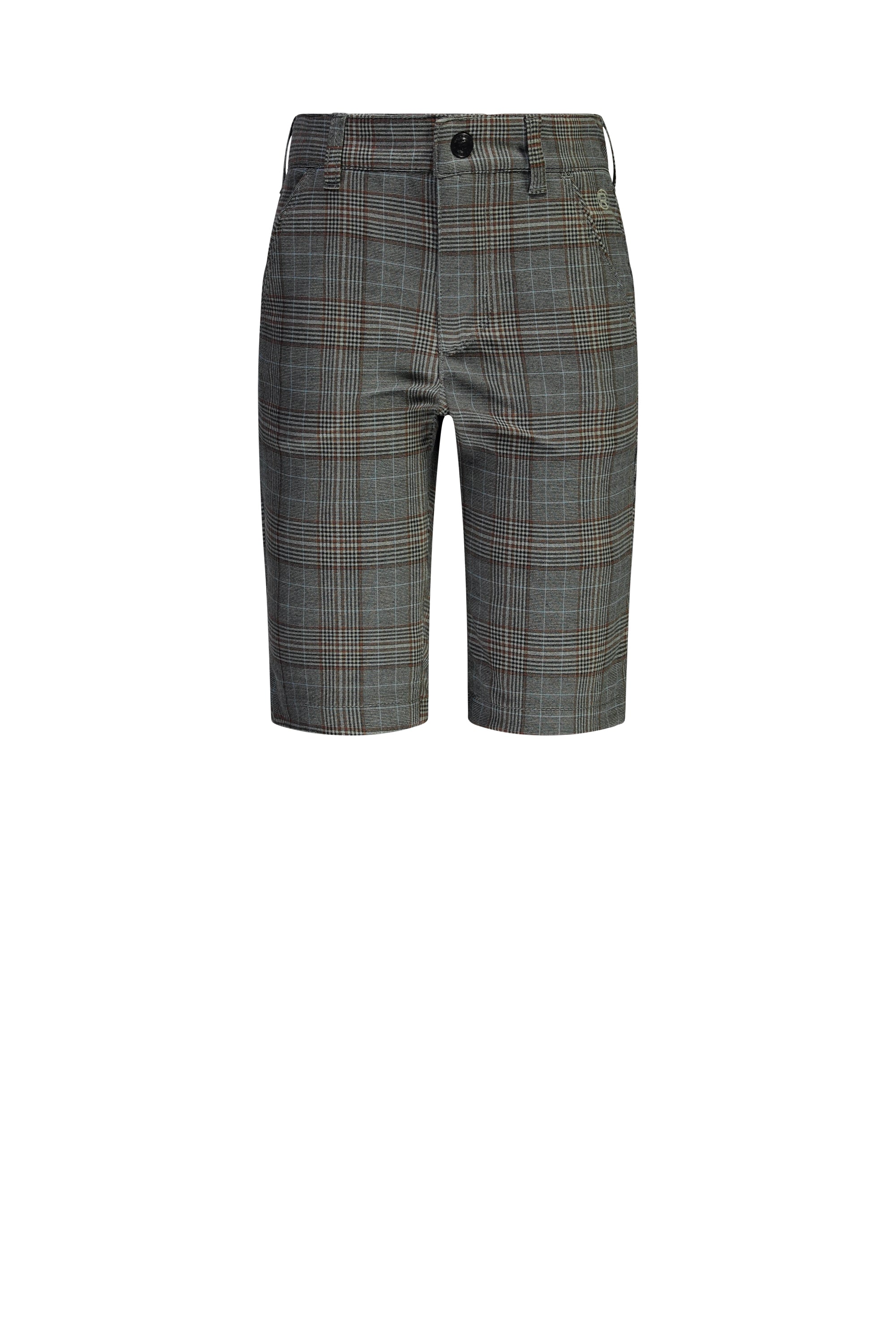 Tristan Shorts – Grey Brown Check