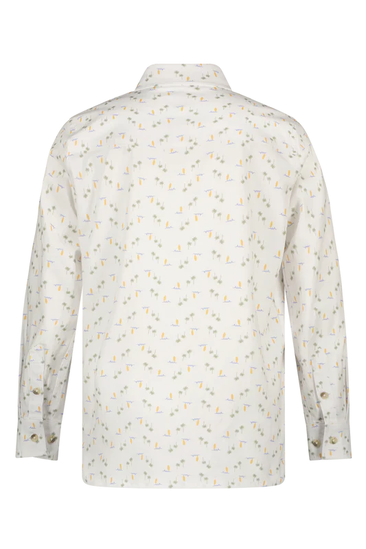 Red&Blu Oliver overhemd fun palm ao print