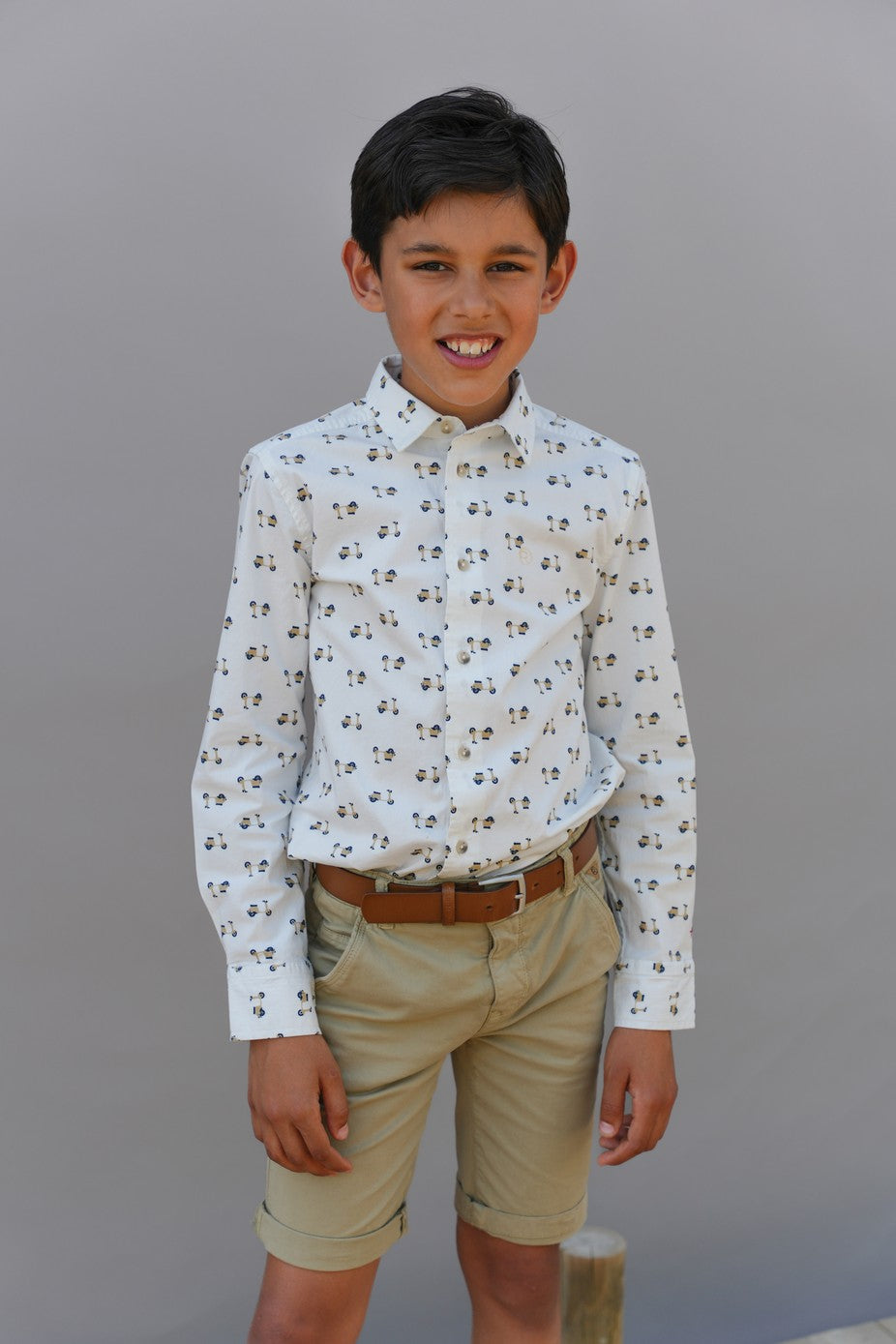 Red&Blu Oliver Hemd met scooter print