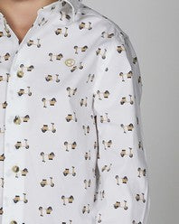 Red&Blu Oliver Hemd met scooter print