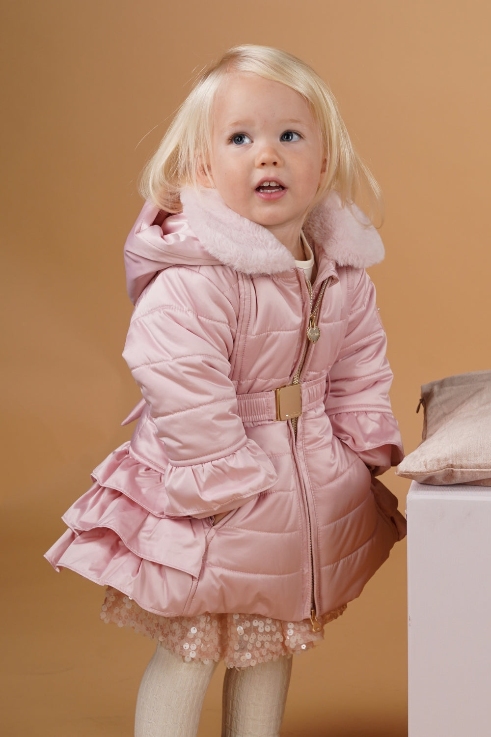 LE CHIC MINI ♥ BALUCIA ♥ ruffle coat *Cotton Candy*