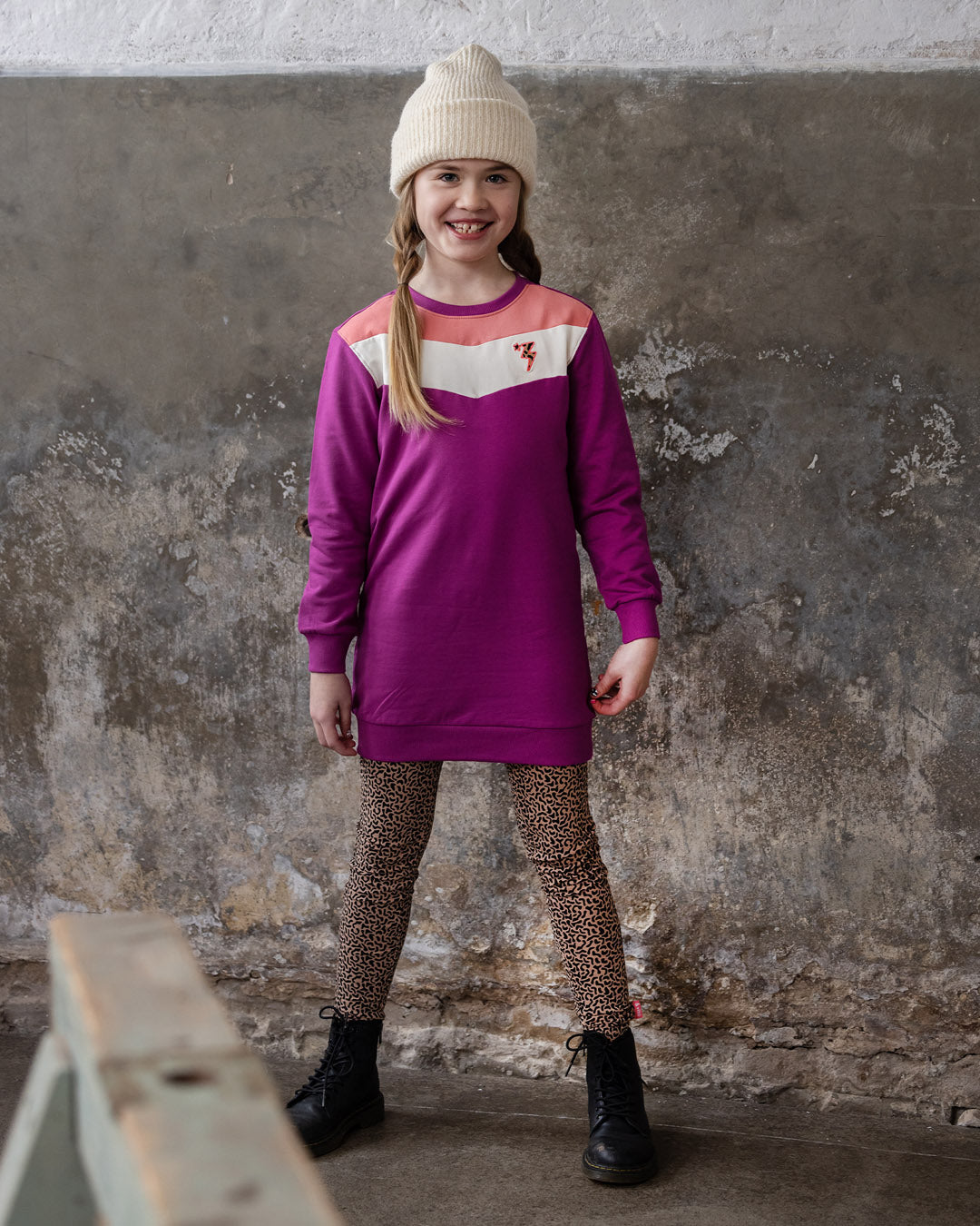 Sweat Jurk Demi Beetroot Paars - TYGO&vito