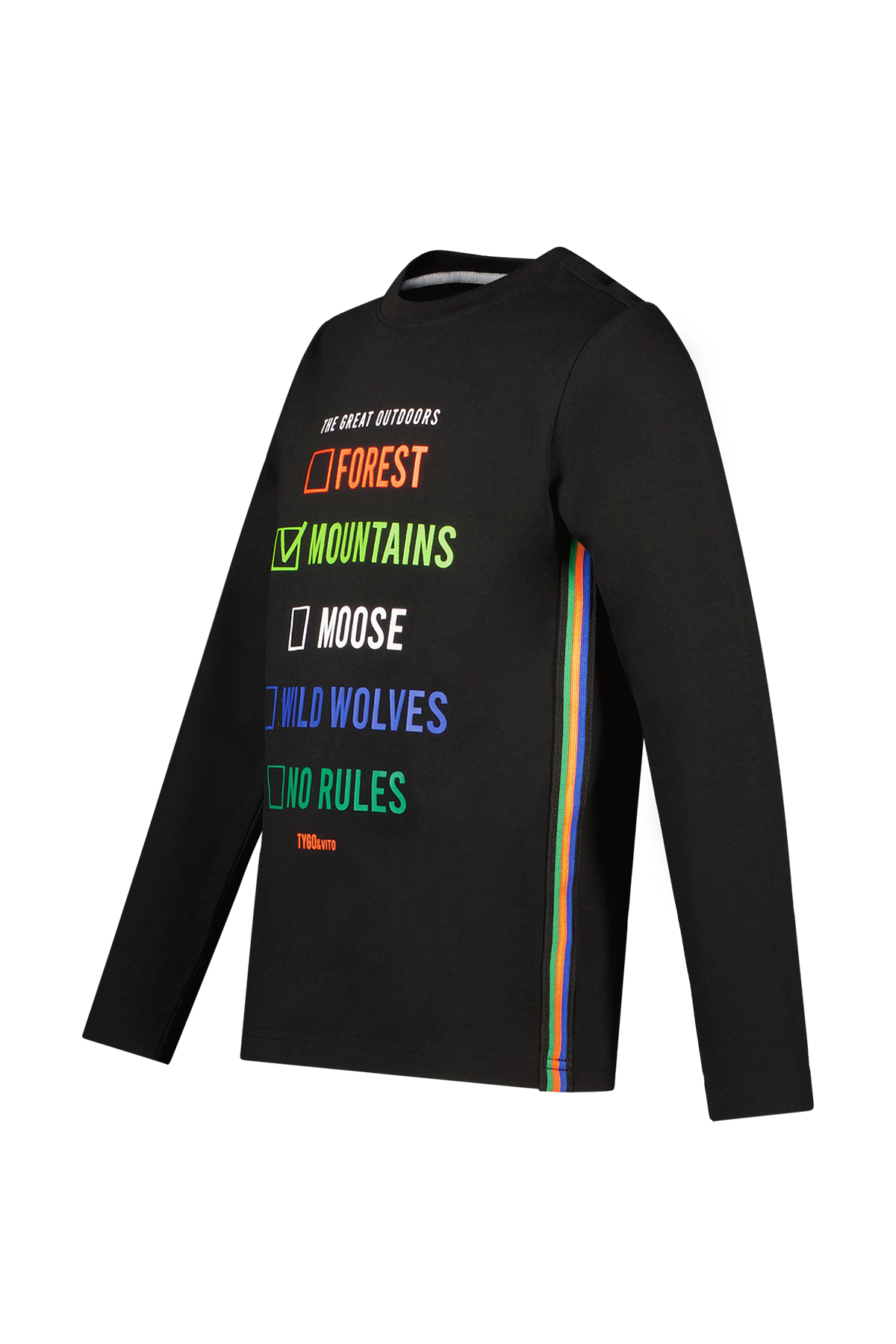 T-Shirt Lange Mouw Mason Zwart - TYGO&vito