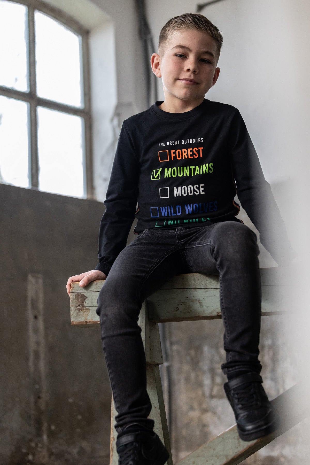 T-Shirt Lange Mouw Mason Zwart - TYGO&vito