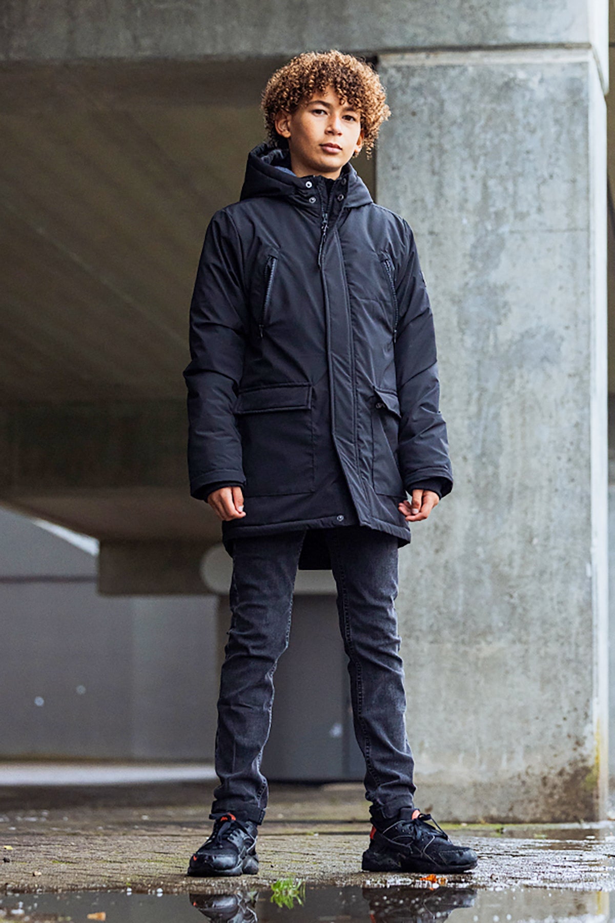 TYGO & vito Parka Bor Zwart