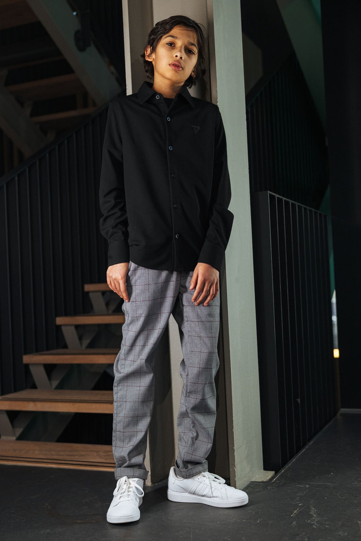 TYGO & vito Pants Jeric Ruit Grijs