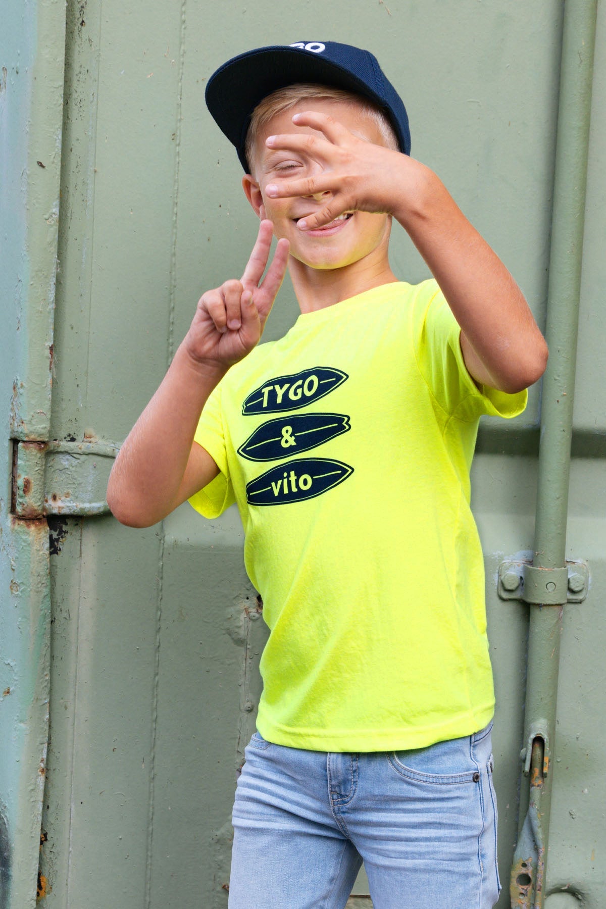 TYGO & vito T-shirt James Neon Geel*