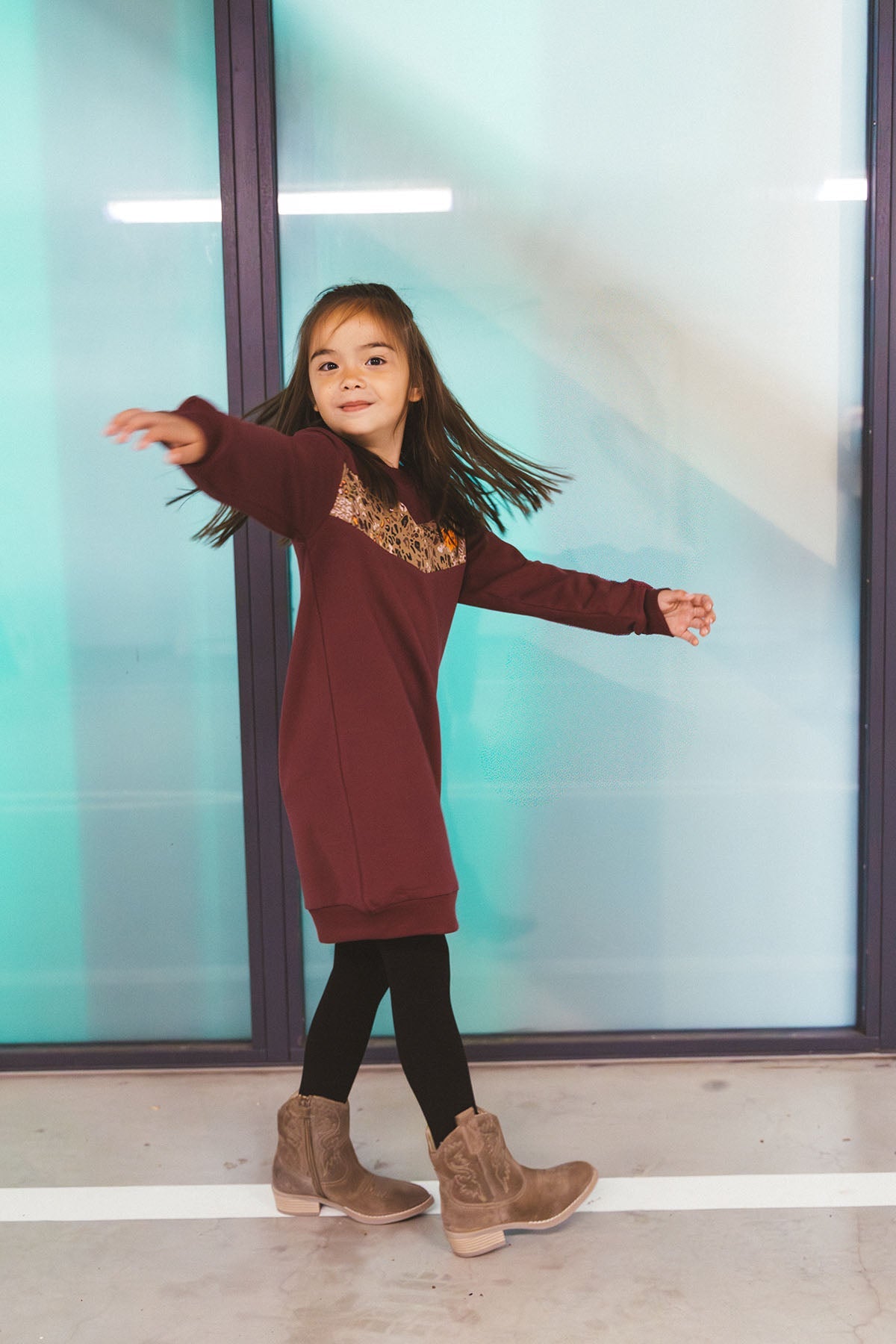 Kleid Demi Dunkelrot