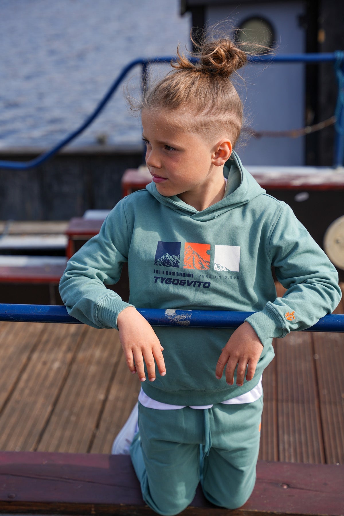 TYGO&vito Hoody Hesse Groenblauw