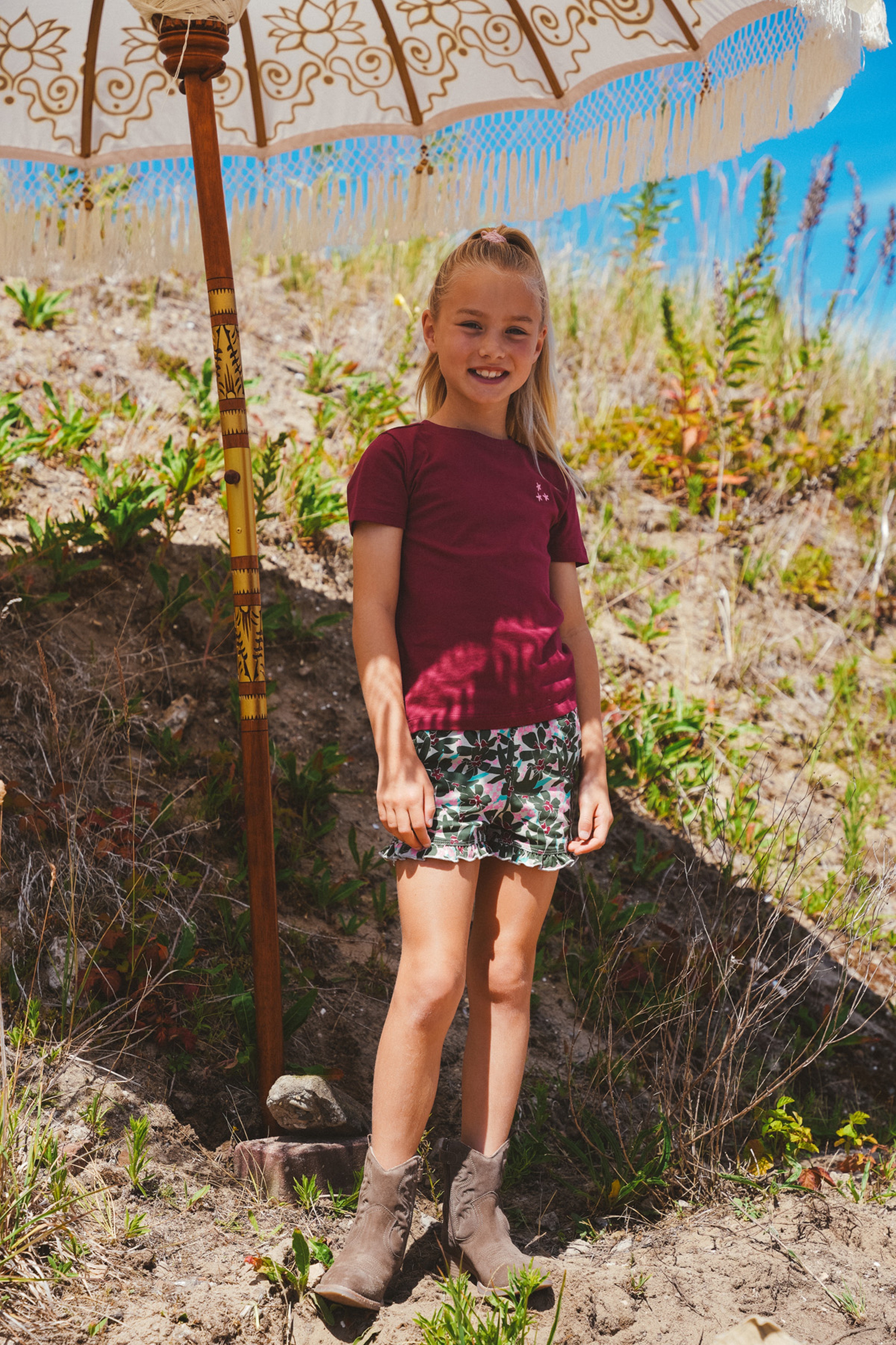 TYGO&vito Jersey short Boxy Olijfgroen