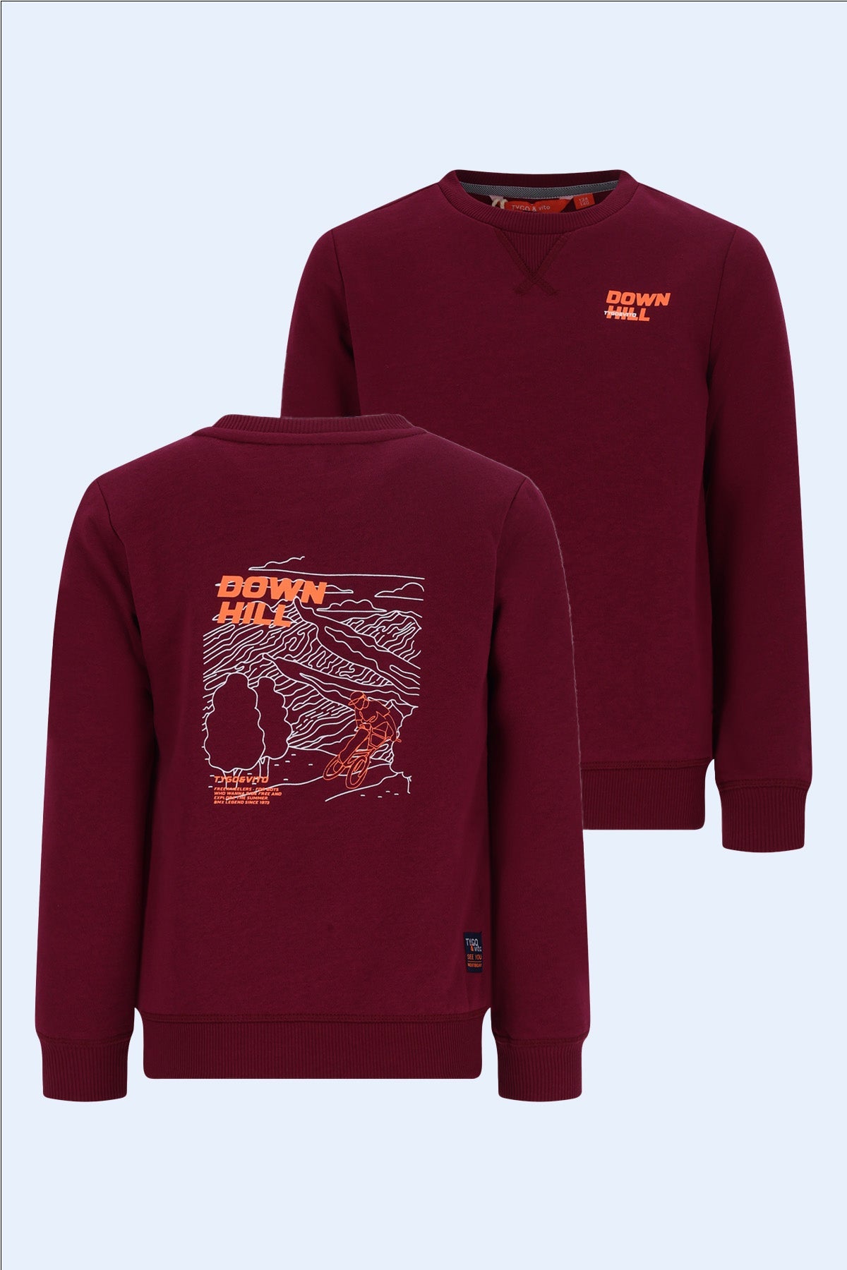 TYGO&vito Sweater Silver Donkerrood