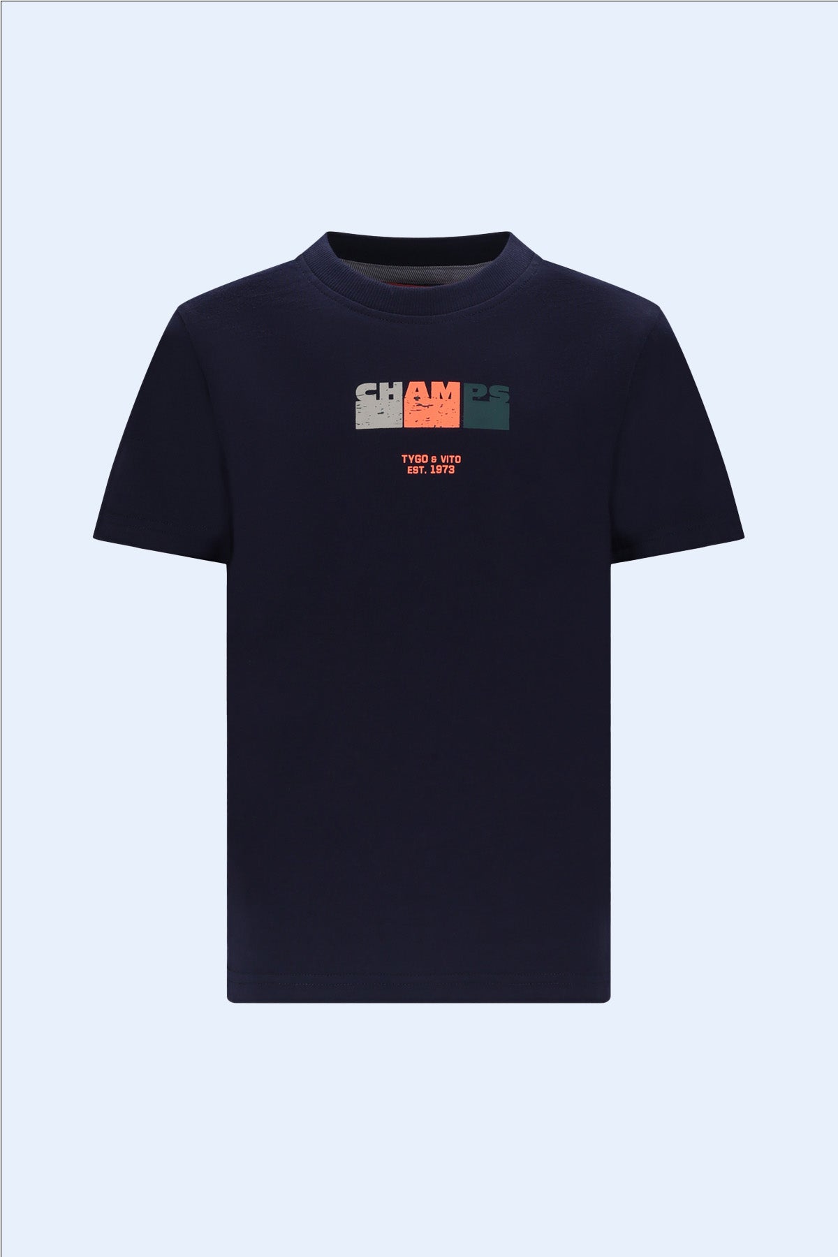 TYGO&vito T-shirt Jaimy Navy Blauw