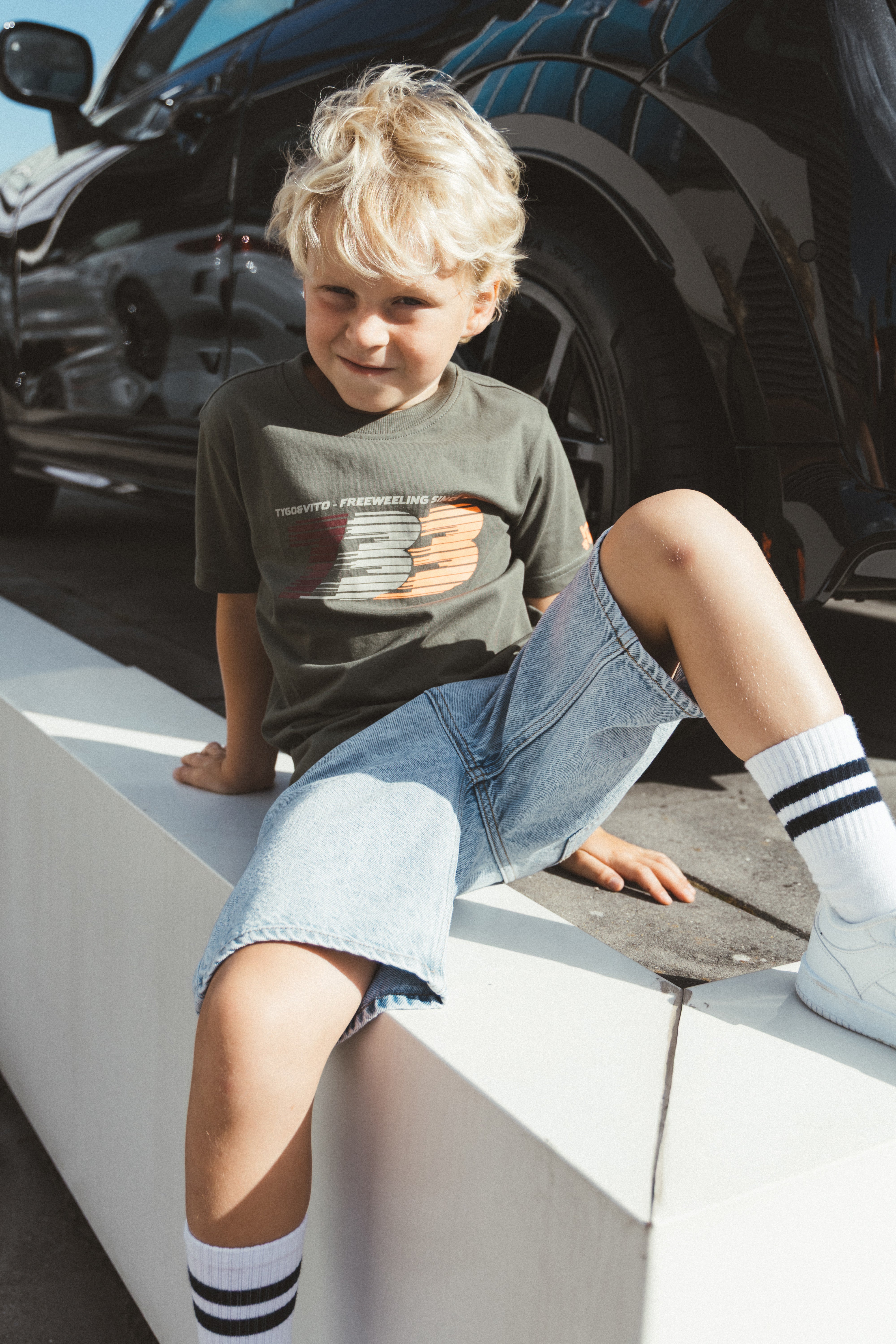 TYGO&vito T-shirt loosefit Trace Olijfgroen