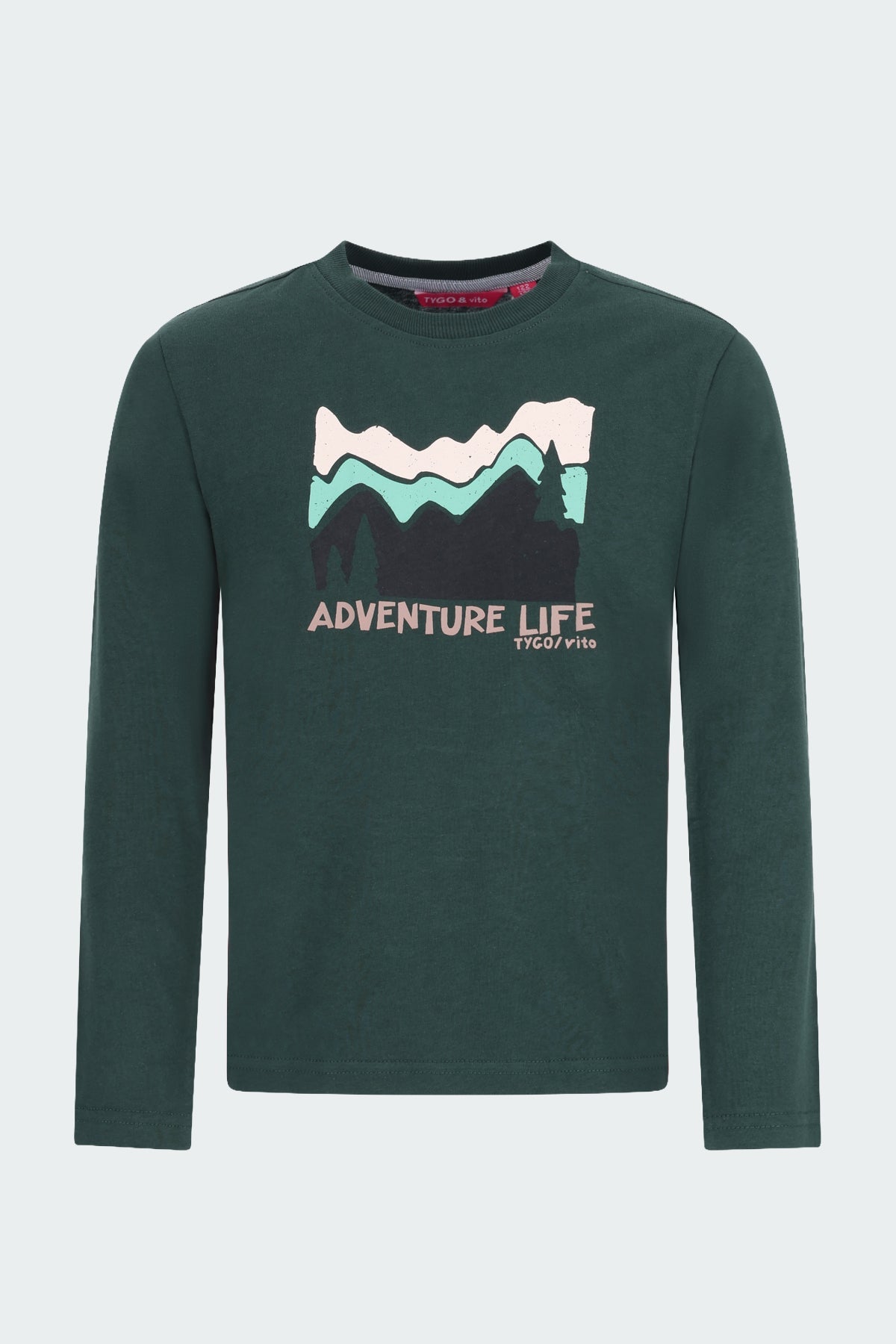 TYGO&vito Longsleeve Mason Donkergroen