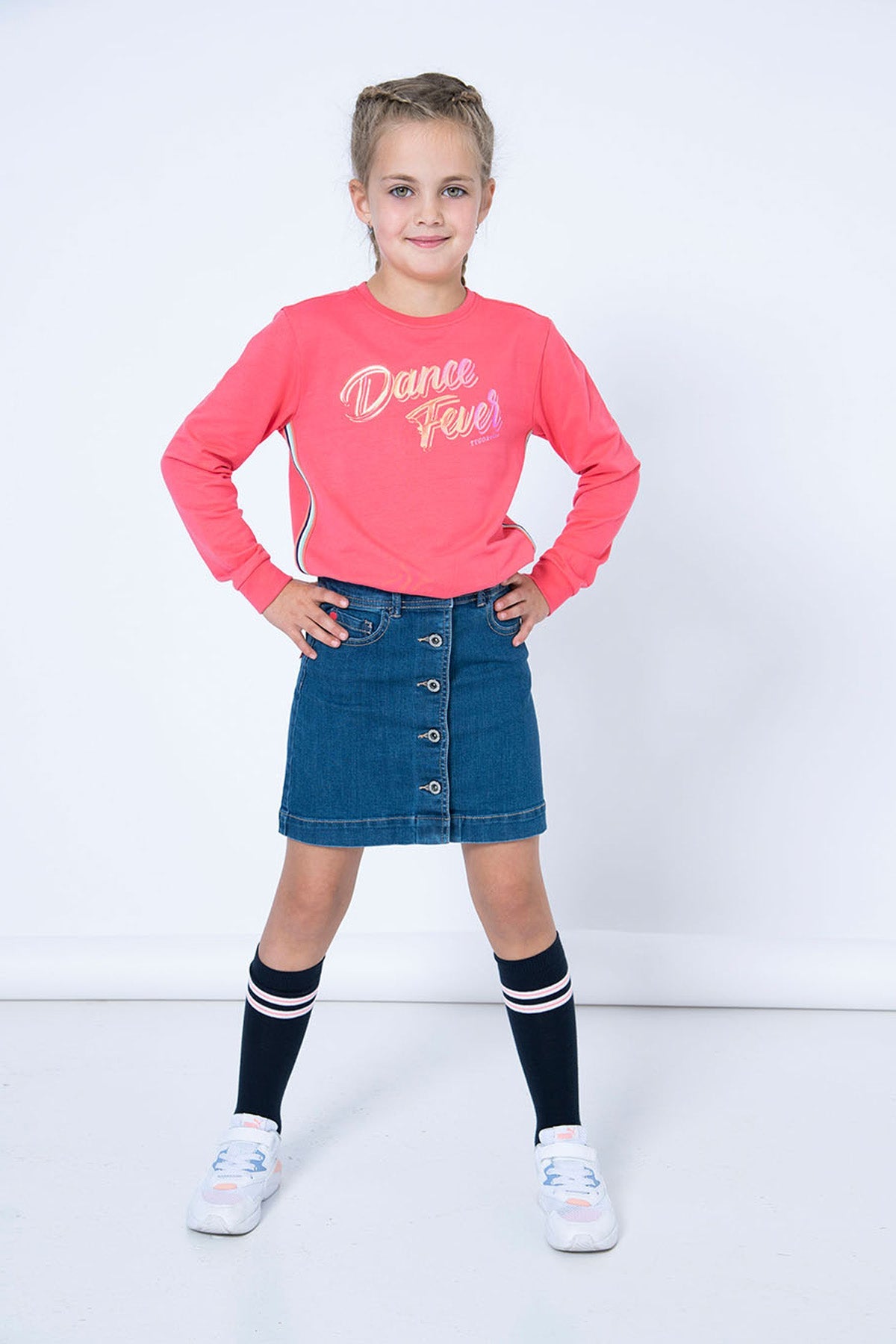 Denim Knoop Rokje Mid Used - TYGO&vito