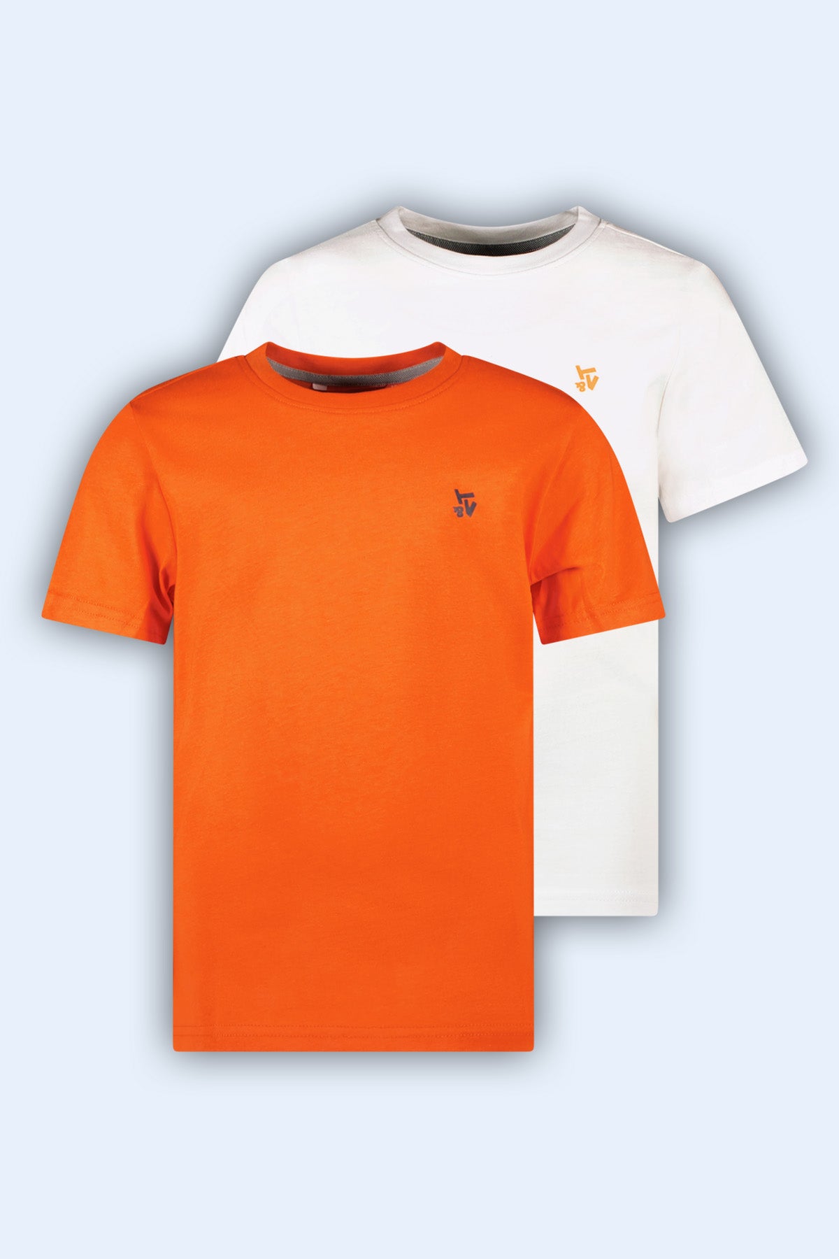 TYGO & vito 2er-Pack T-Shirt Stan Orange-Weiß