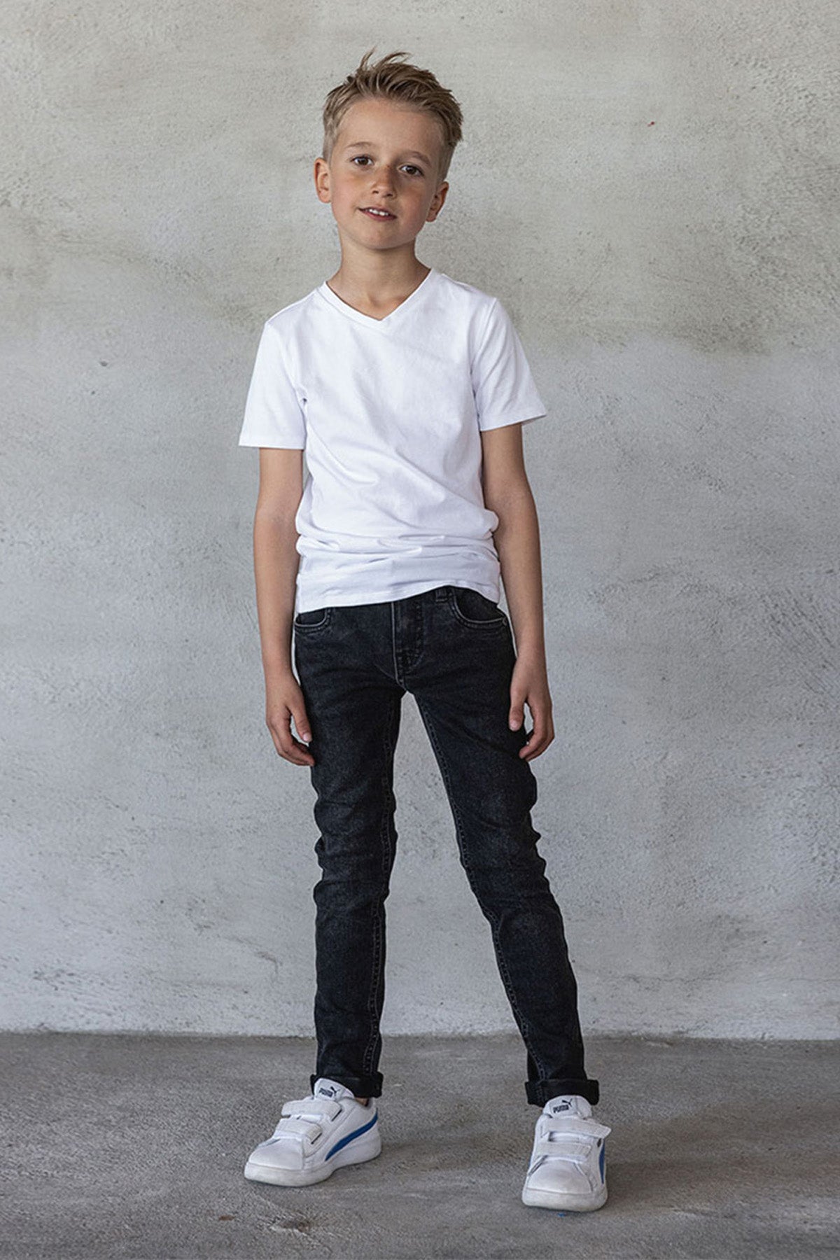 Skinny Fit Jeans Black Denim - TYGO&vito