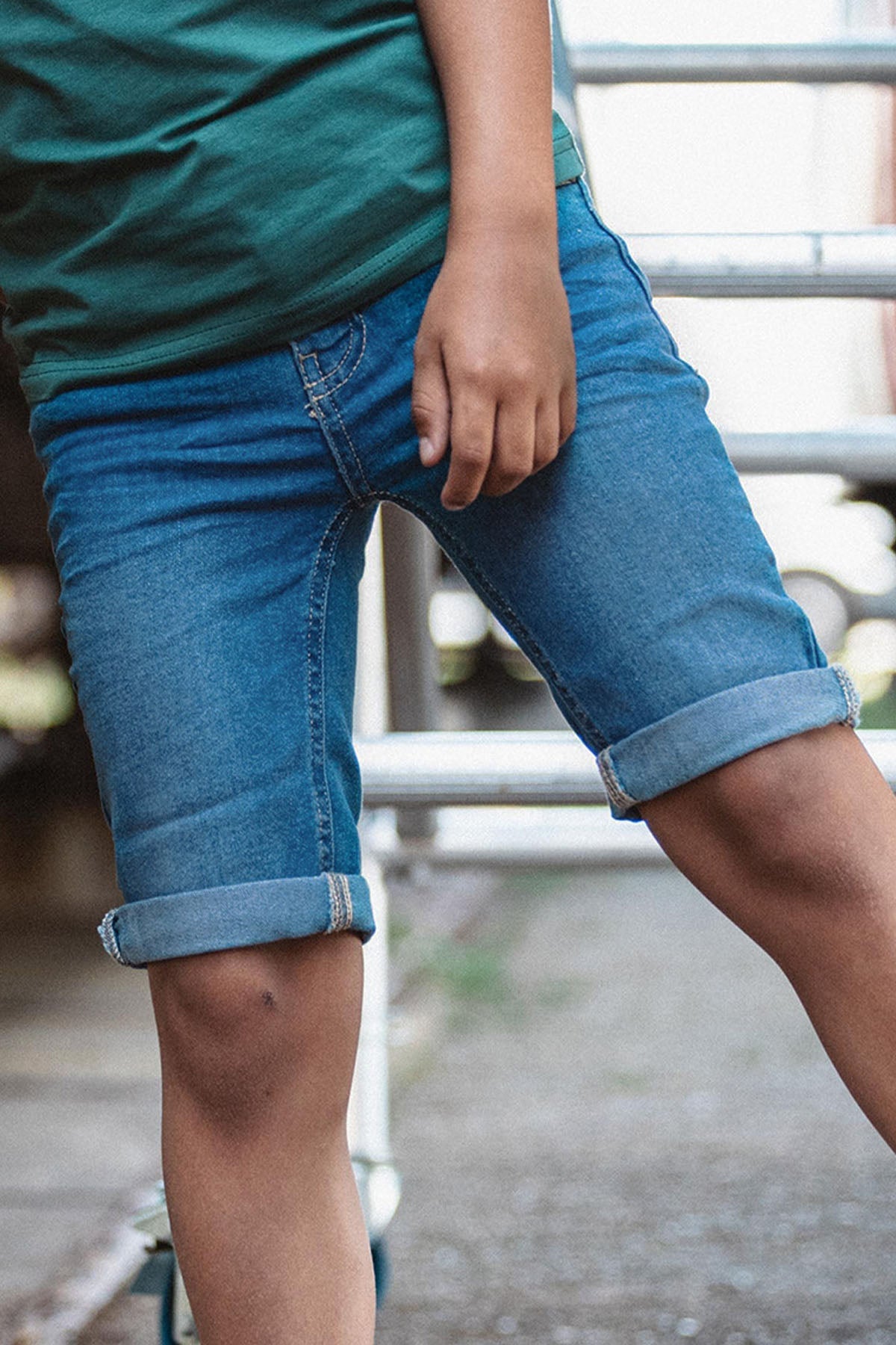 Stretch Denim Shorts Light Used - TYGO&vito