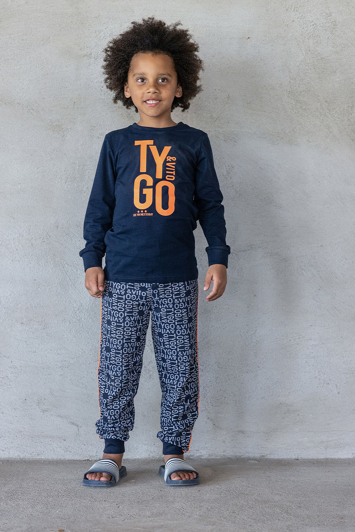 Pyjama Donker Blauw - TYGO&vito