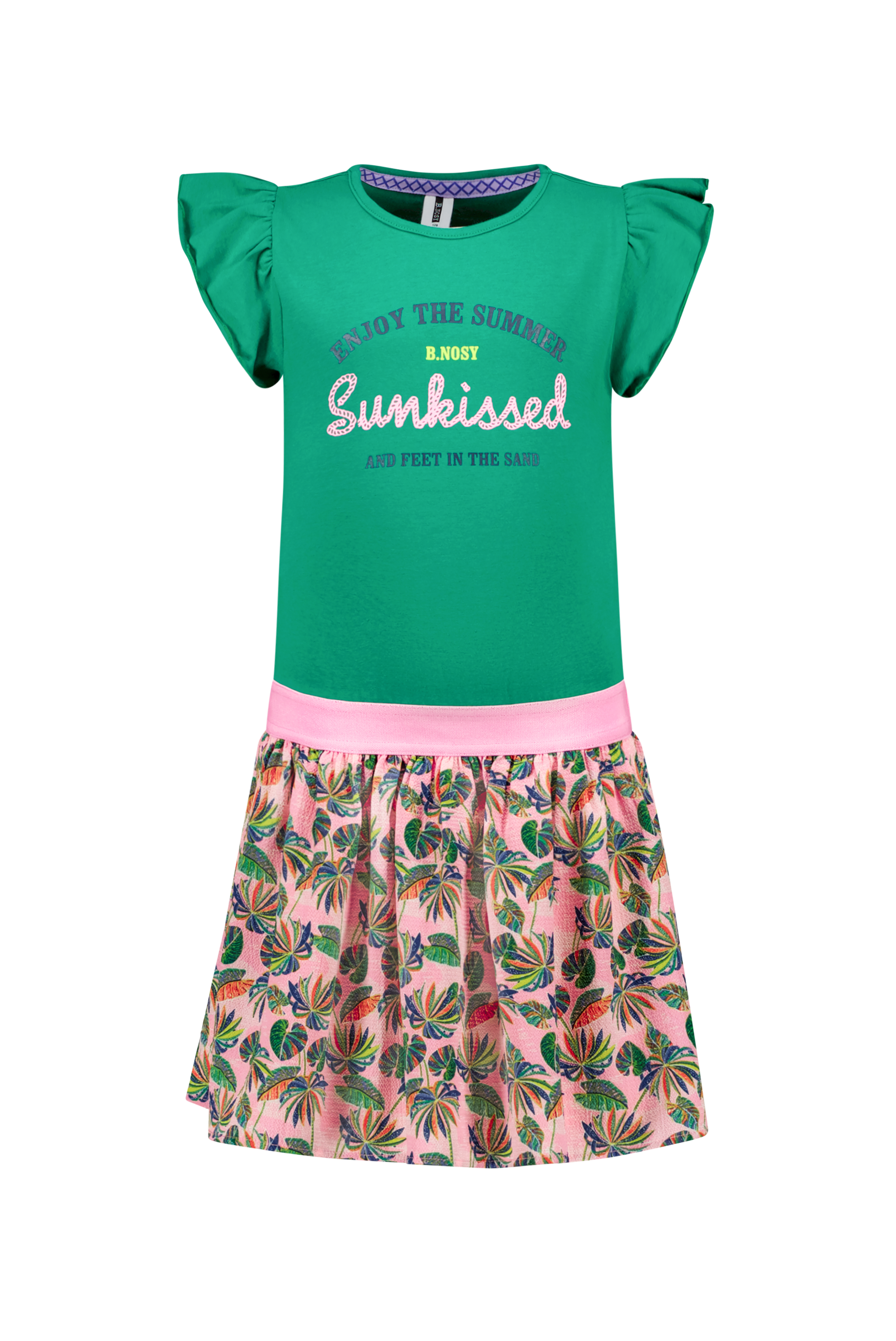 B.Nosy Girls Dress W/ Jersey Top And Woven Skirt Part