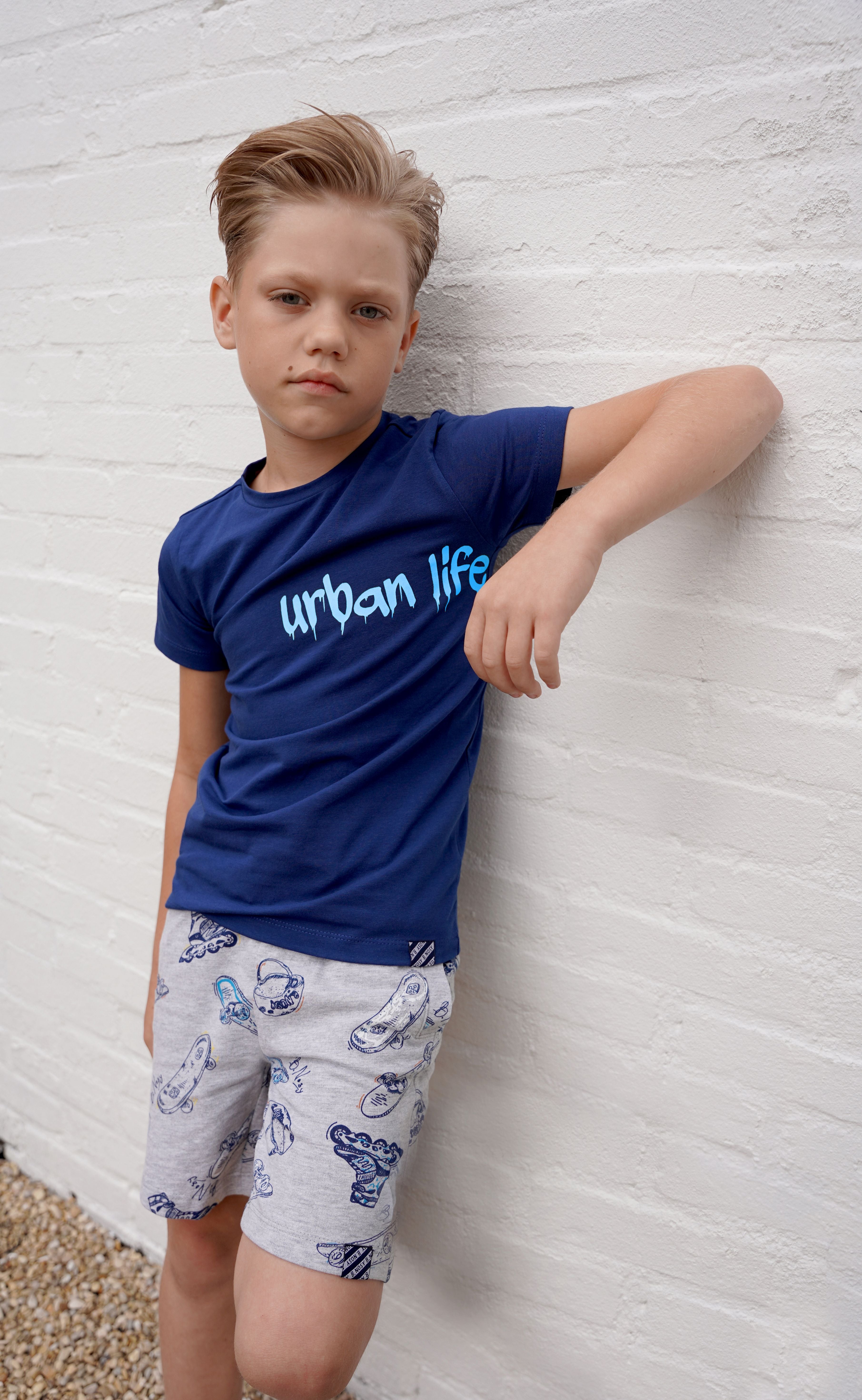 B.Nosy Boys Short Jog Denim Slip-On Pants