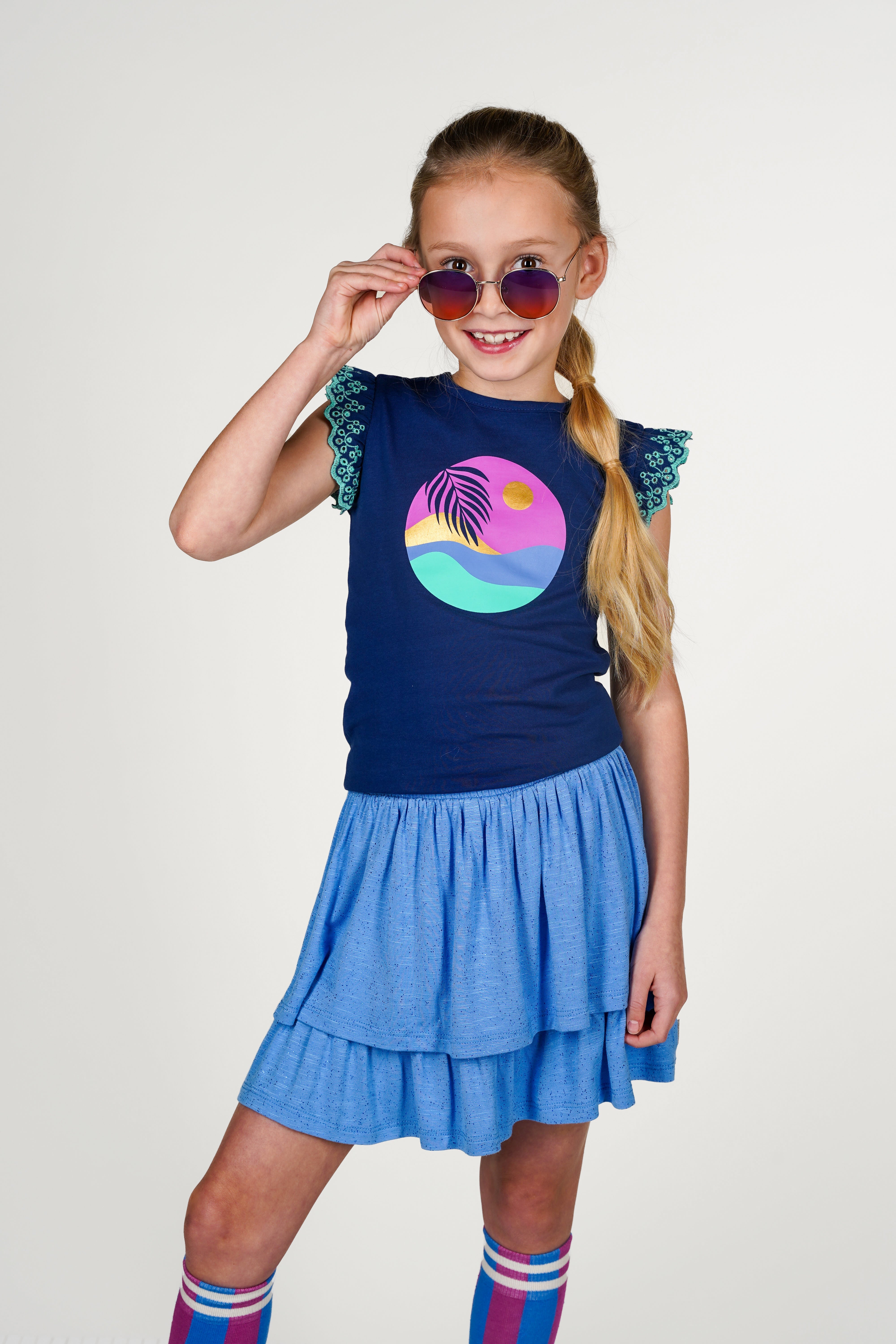 B.Nosy T-Shirt Taria blau Überglücklich