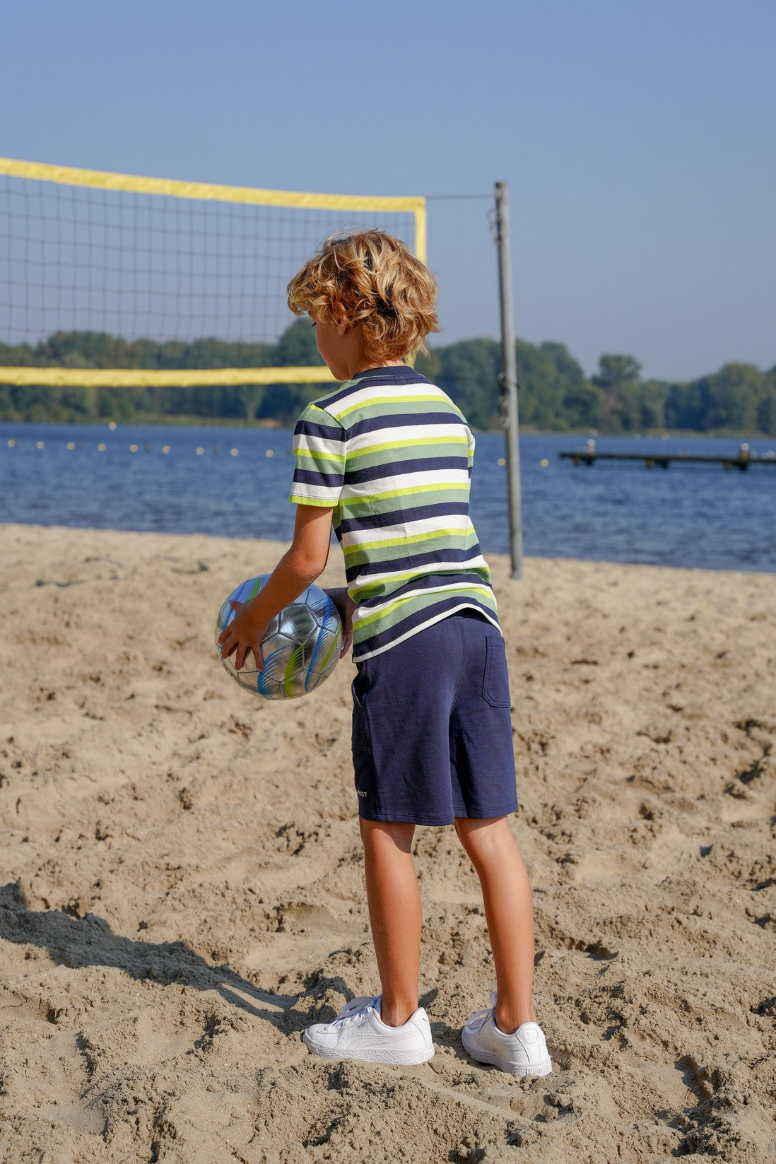 B.Nosy T-shirt Timmy wit Surf navy