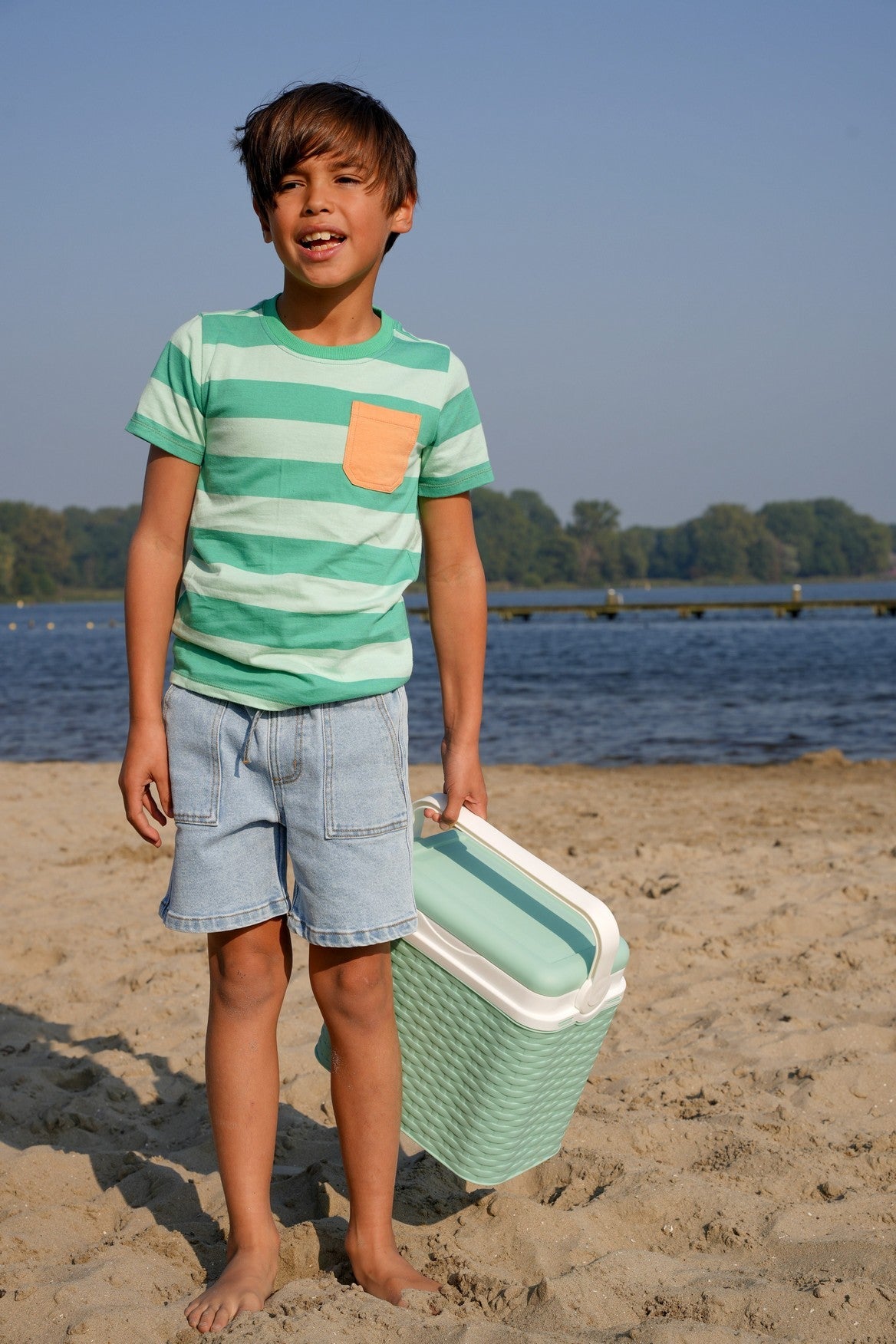 B.Nosy T-shirt Timmy groen Smiley Icegreen