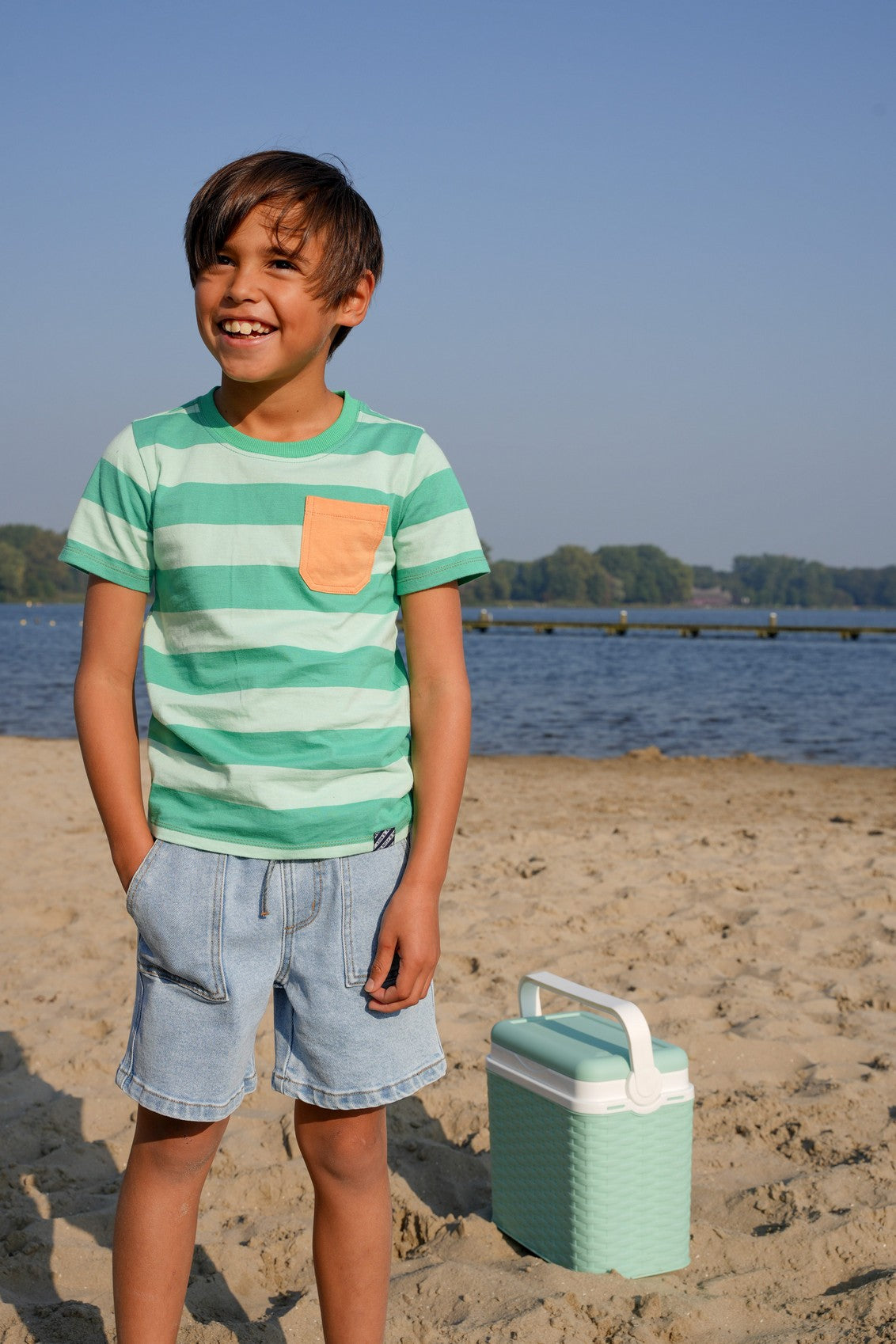 B.Nosy T-shirt Timmy groen Smiley Icegreen