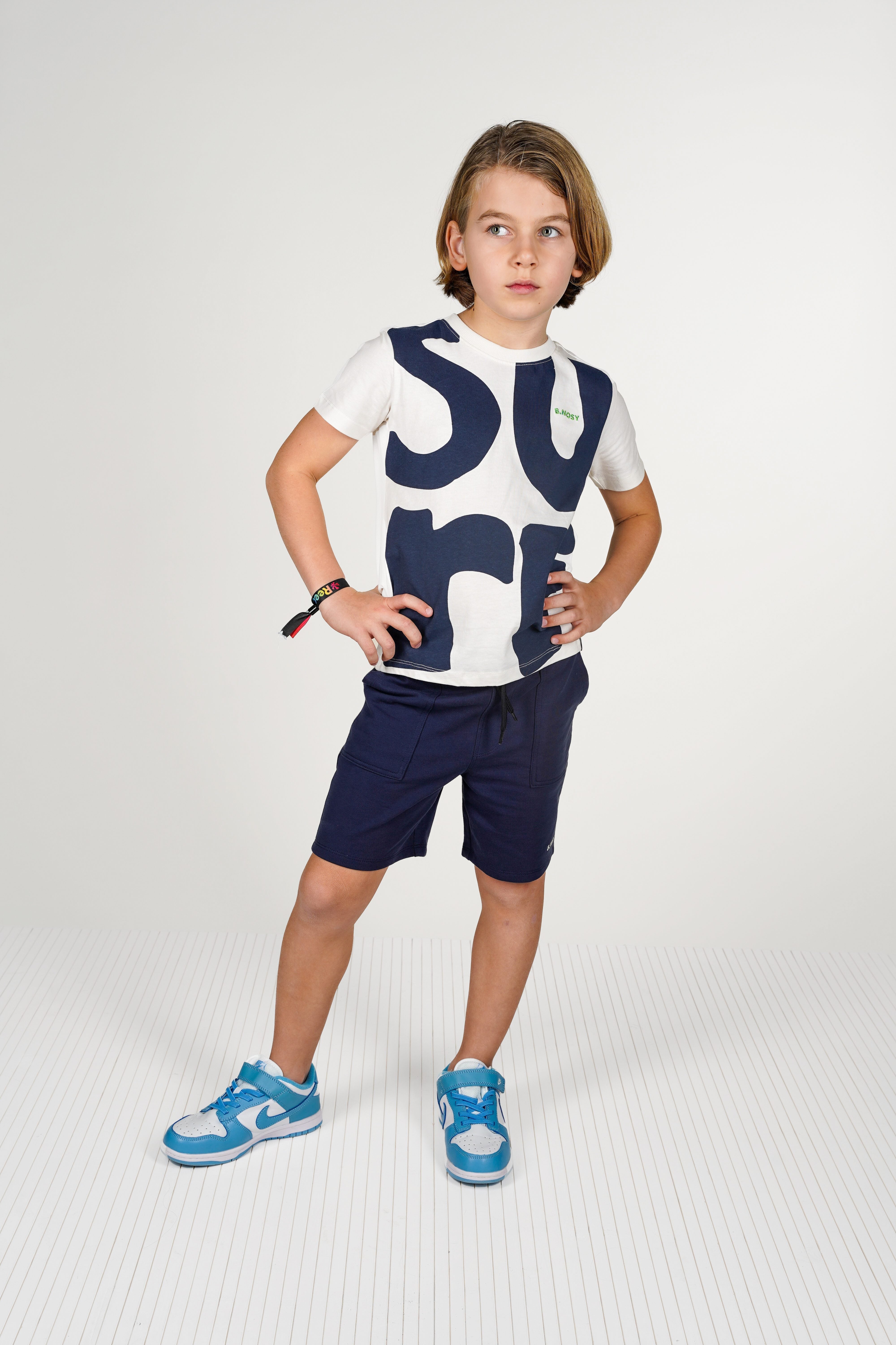 B.Nosy T-shirt Timmy wit Surf cotton
