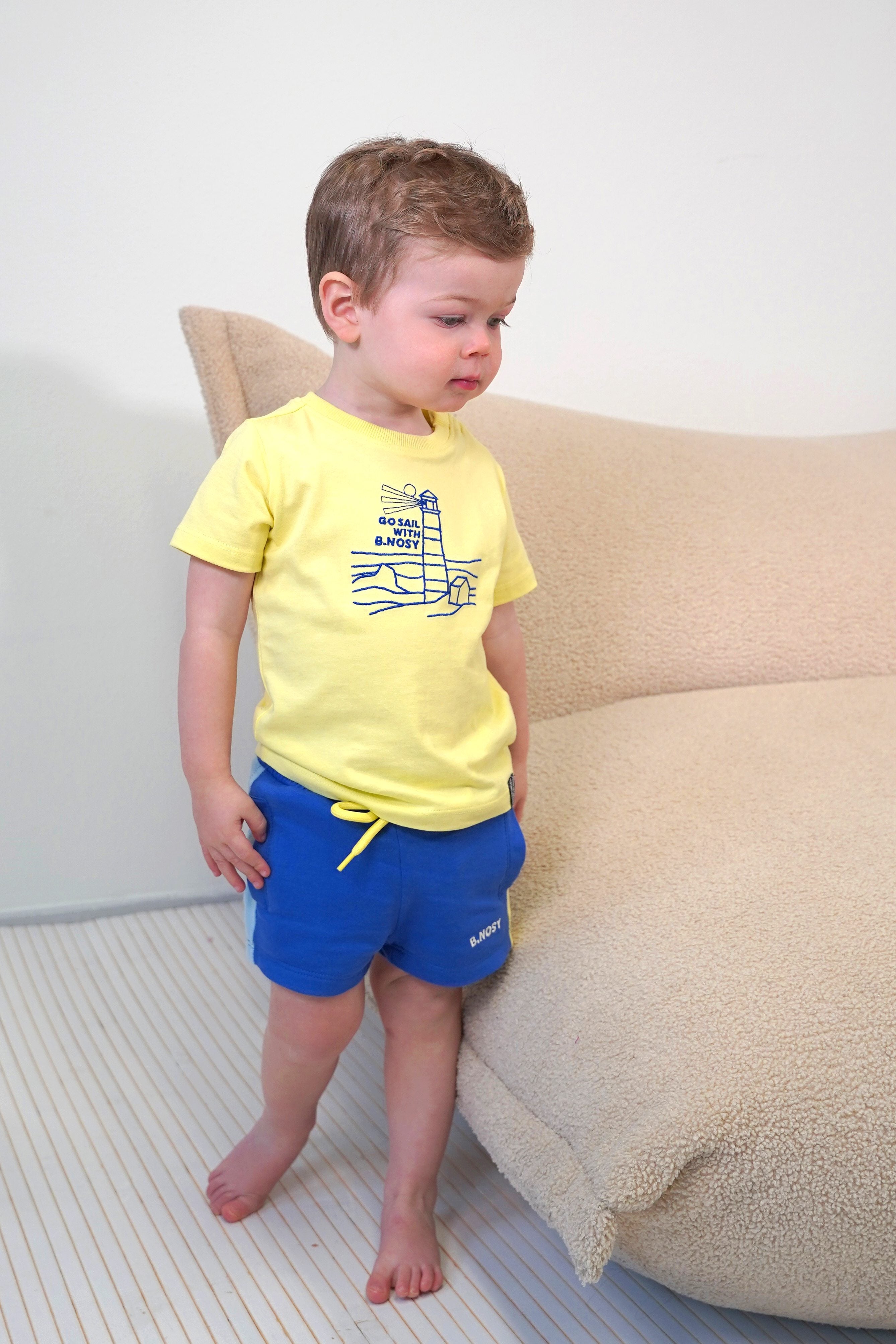 B.Nosy Mini's T-shirt Thymen geel Sailing