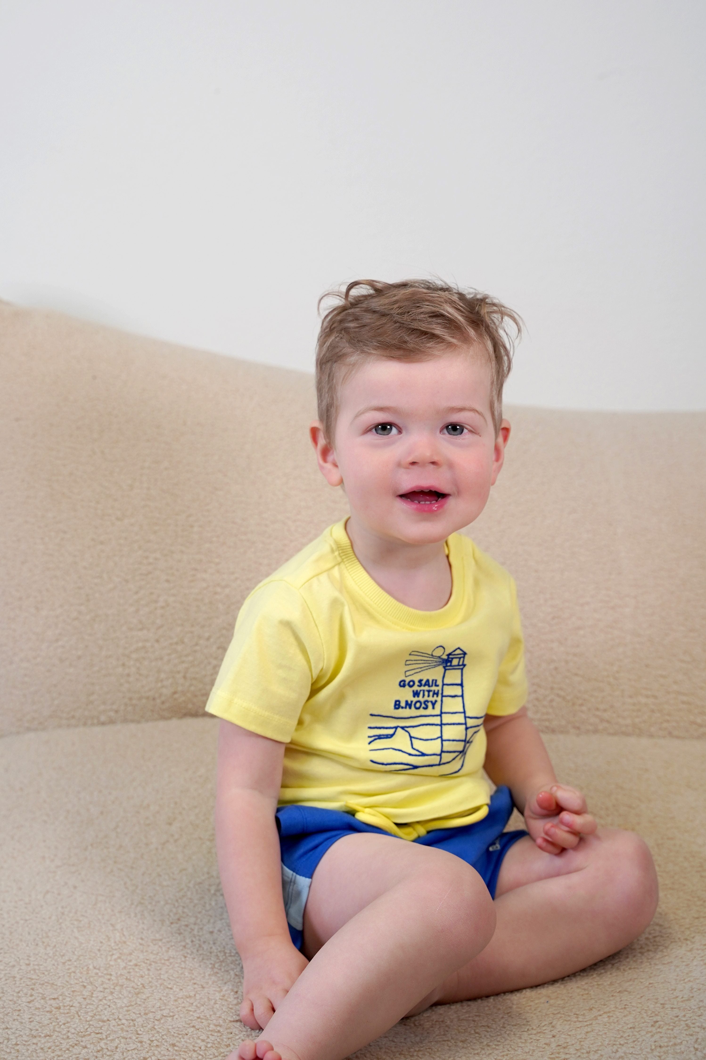 B.Nosy Mini's T-shirt Thymen geel Sailing