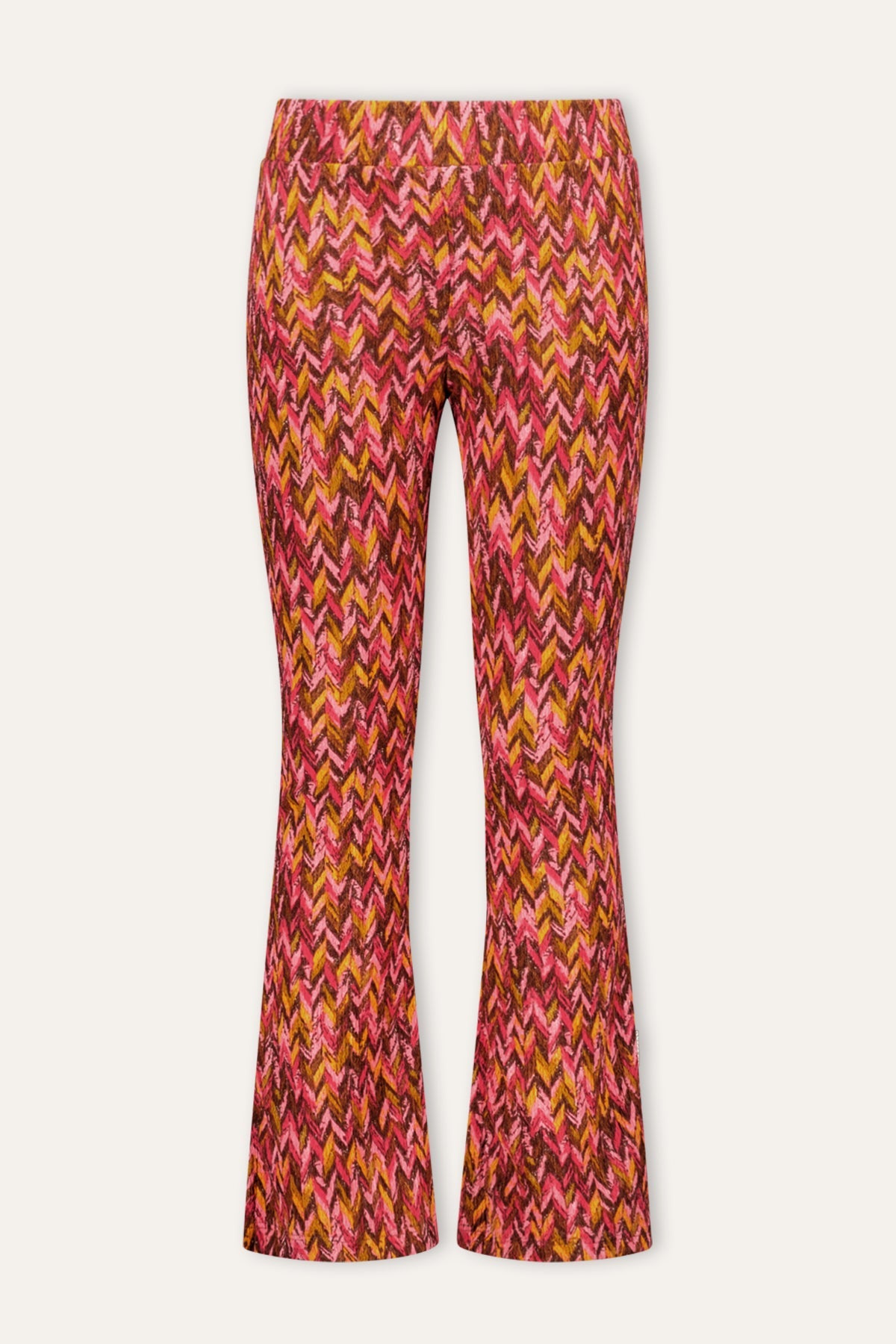 B.Nosy Pepper Flared Broek Zigzag Roze