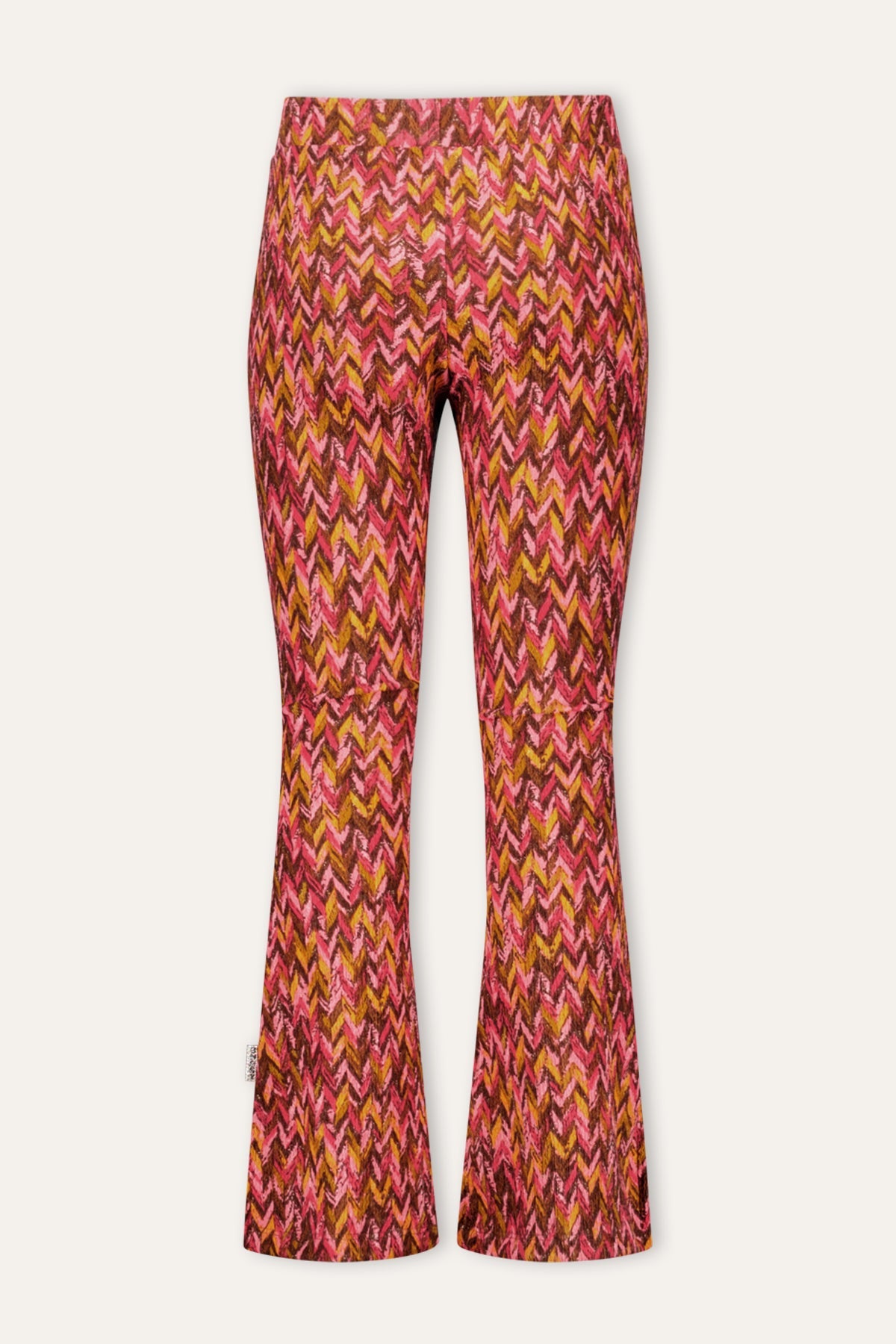 B.Nosy Pepper Flared Broek Zigzag Roze