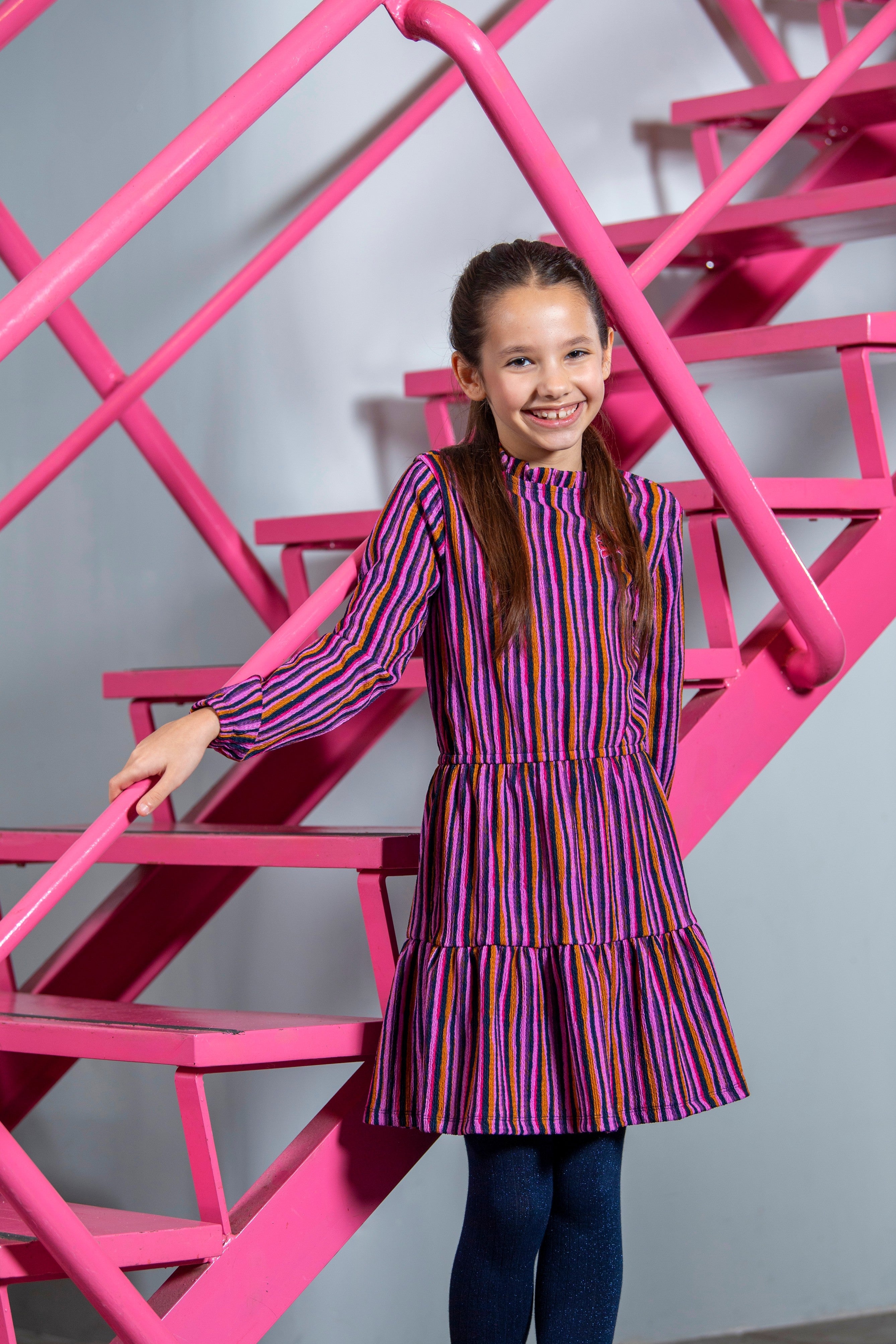 B.Nosy Dalia Jurk Streep Paars