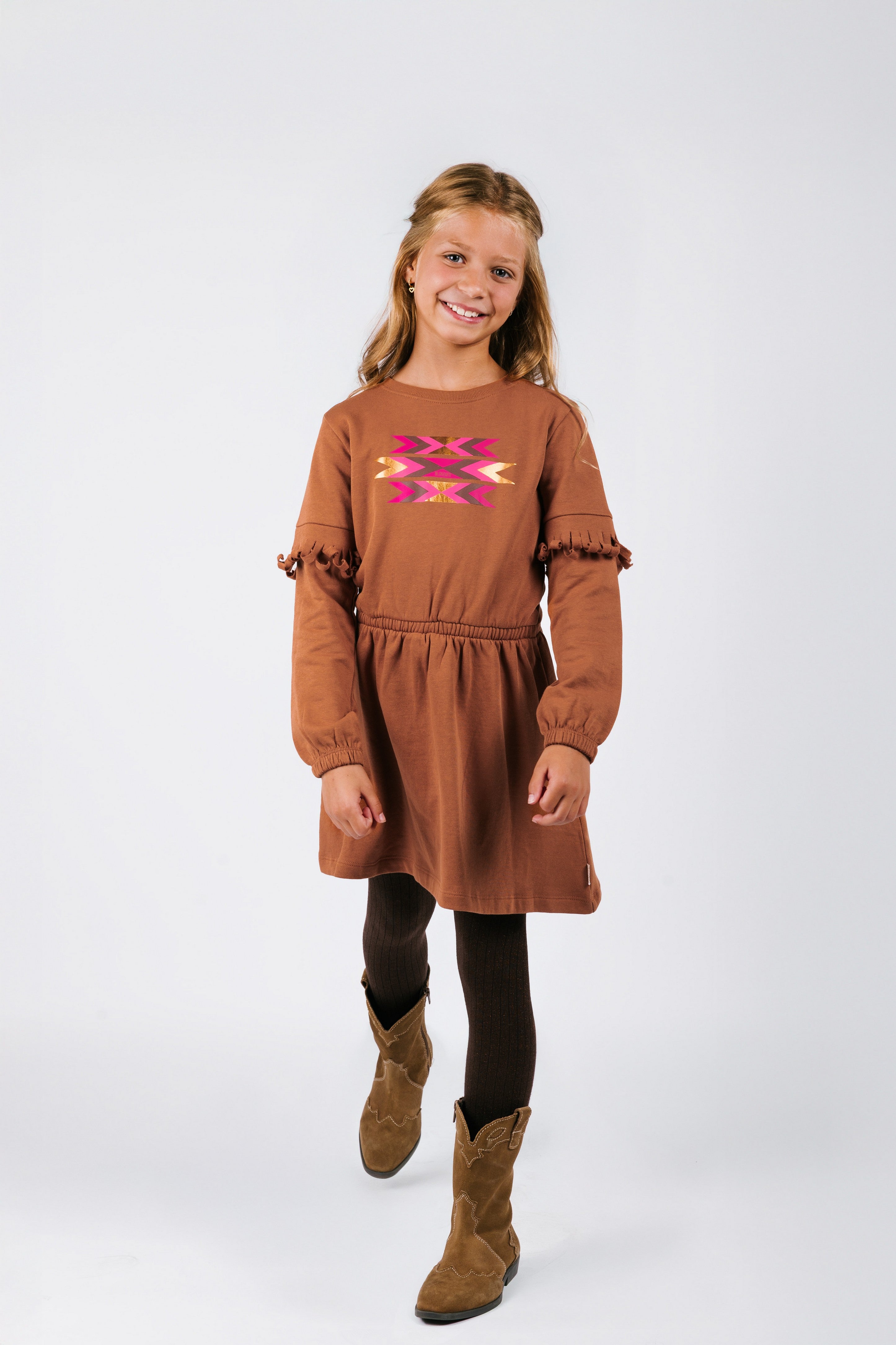 B.Nosy Dynia Jurk Bruin