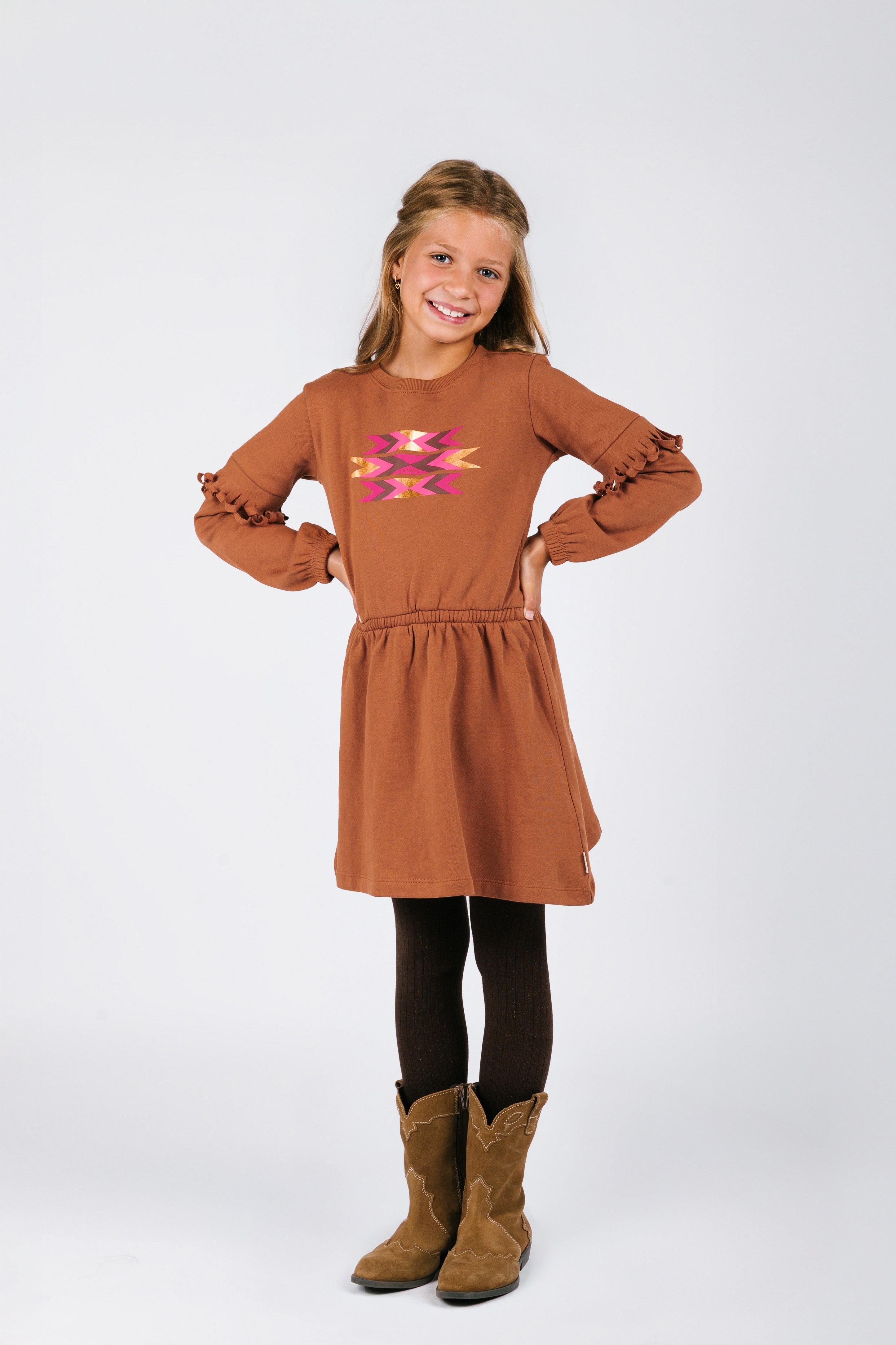 B.Nosy Dynia Jurk Bruin