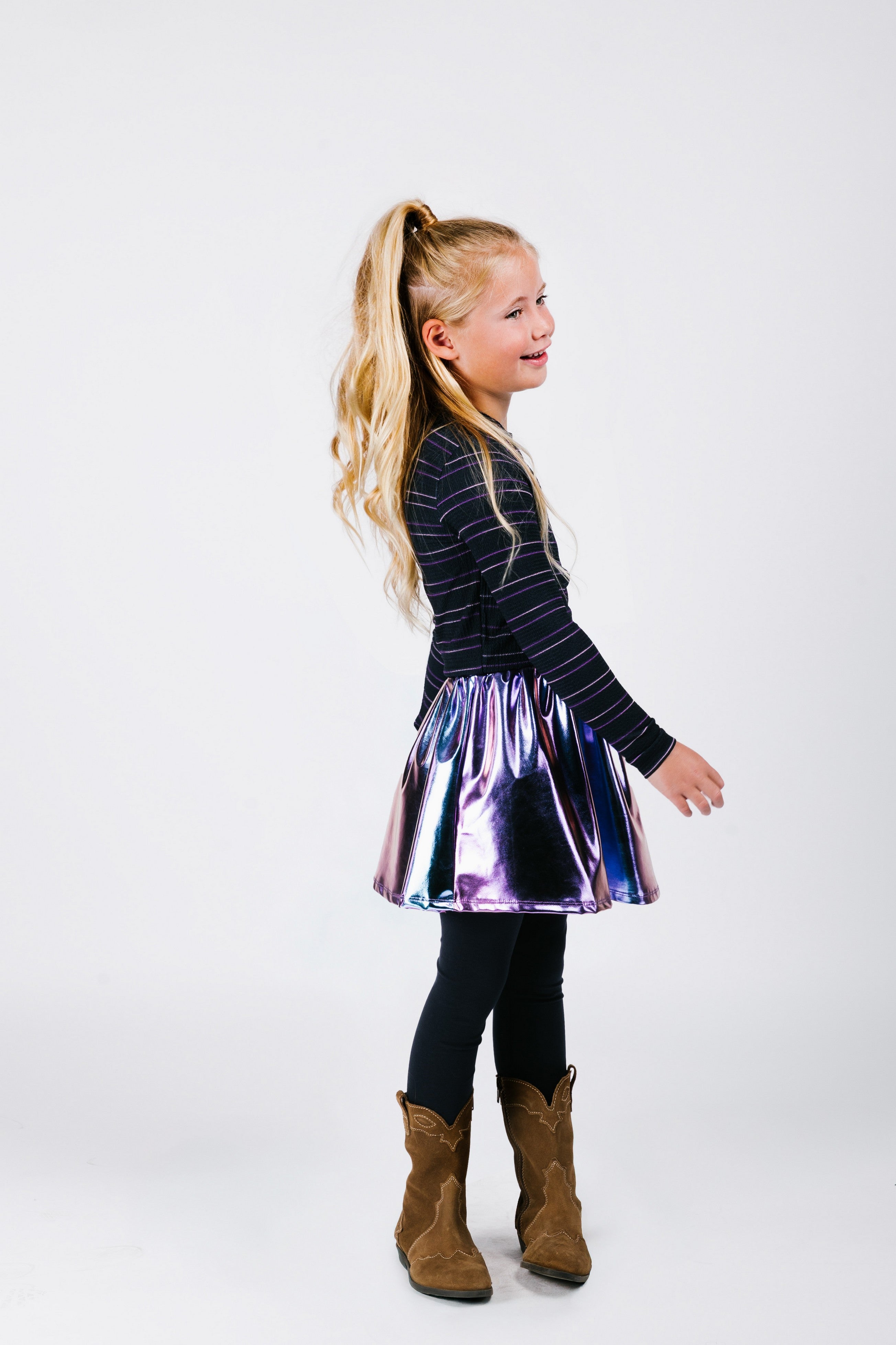 B.Nosy Donia Jurk Streep Lila