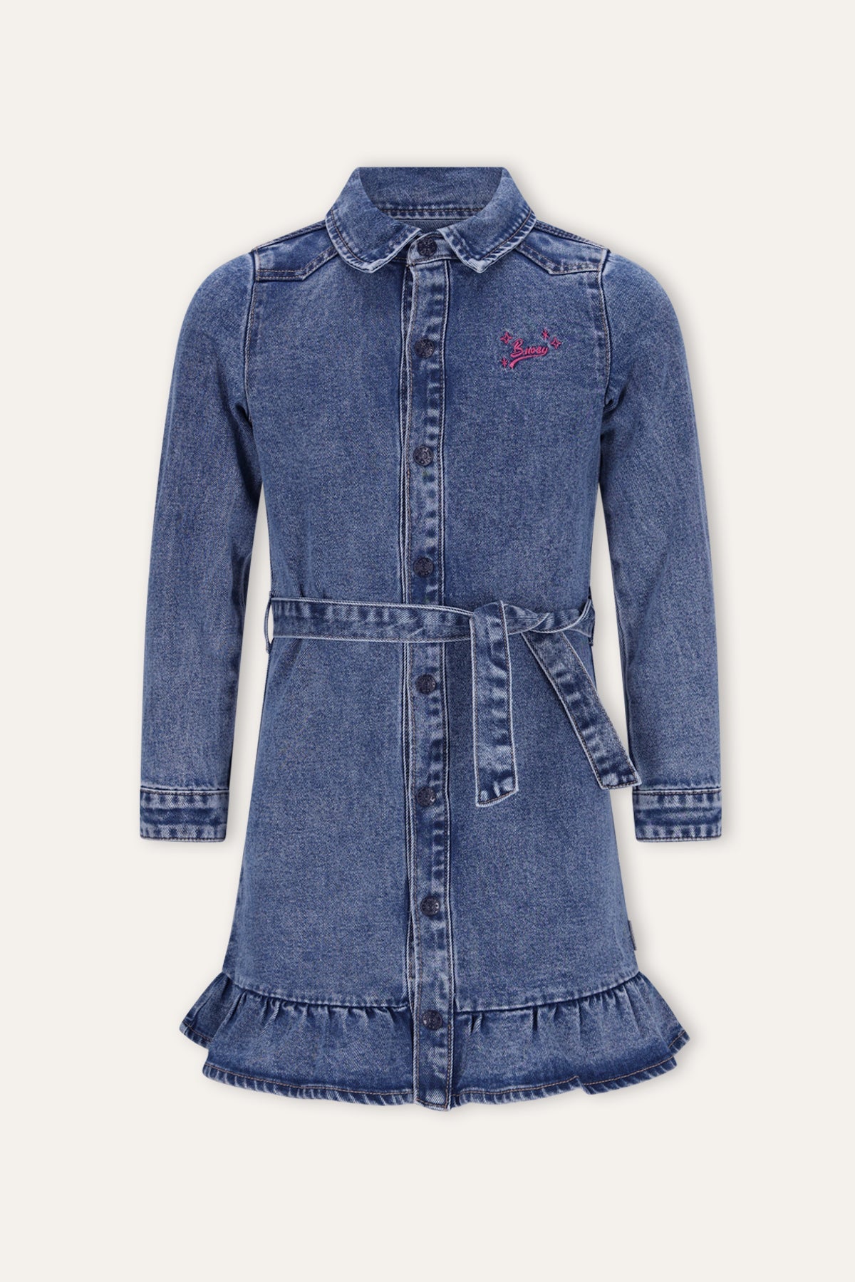 B.Nosy Dilan Denim Jurk Blauw