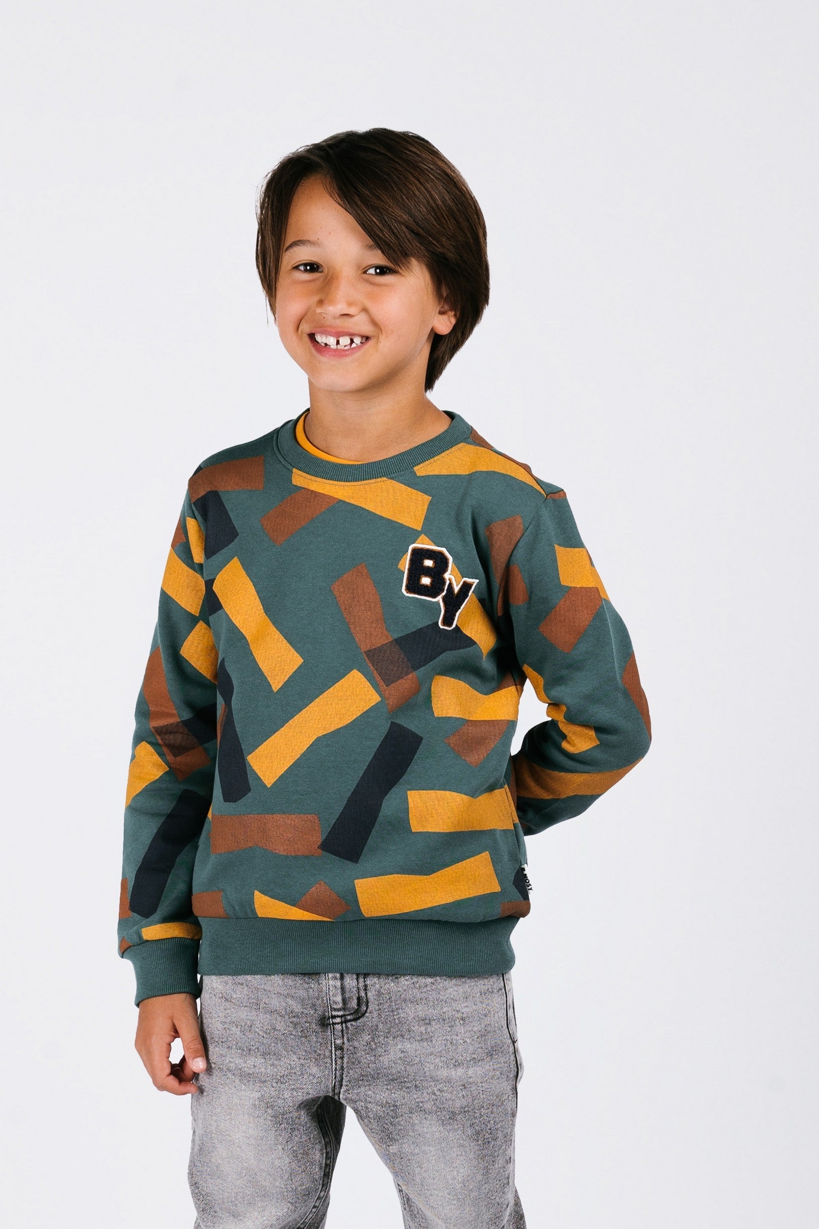 B.Nosy Scott Sweater Print Groen