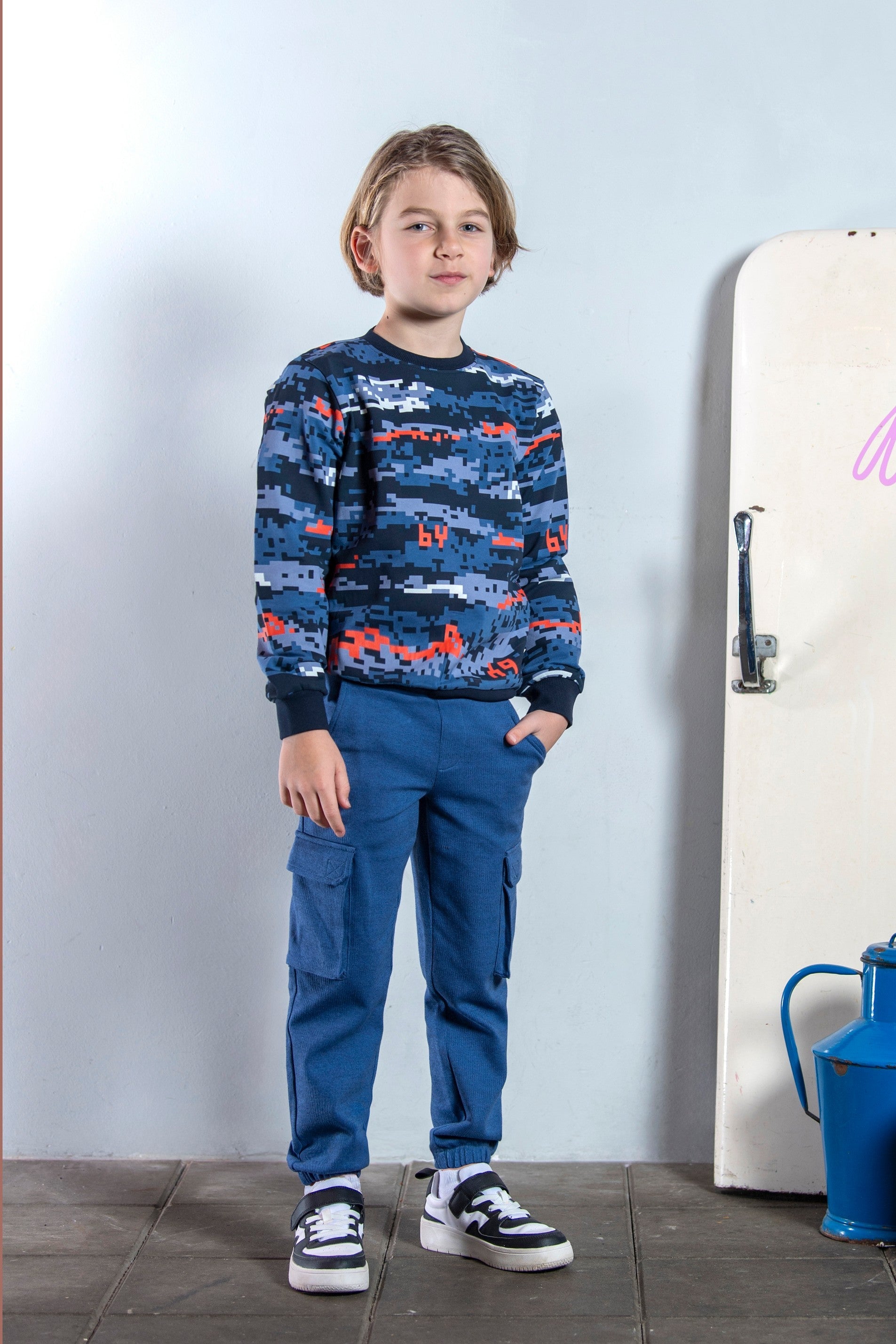 B.Nosy Scott Sweater Print Blauw